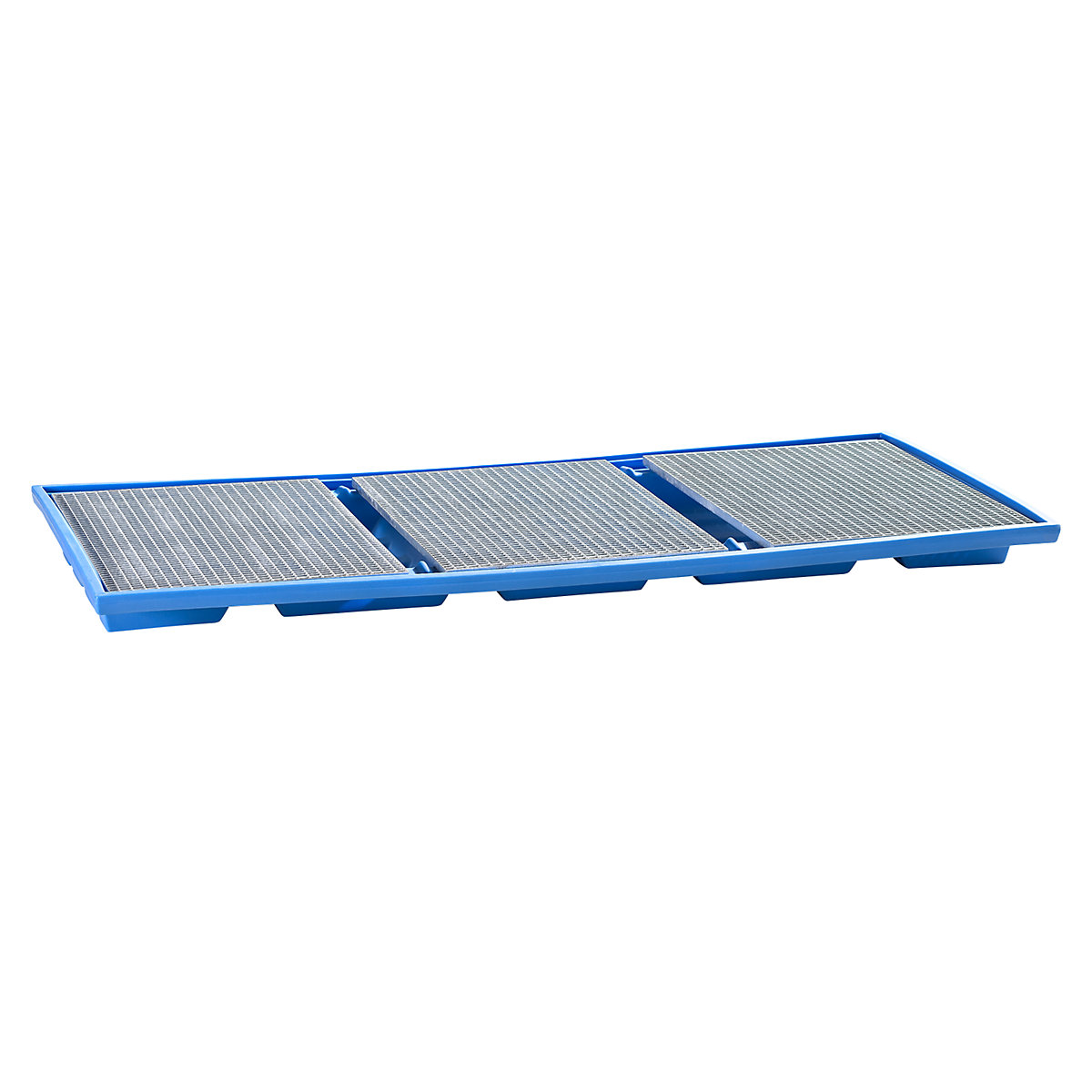 Vană inserabilă pentru raft, din polietilenă, lung. x î. 2680 x 180 mm, grătar din oțel-0