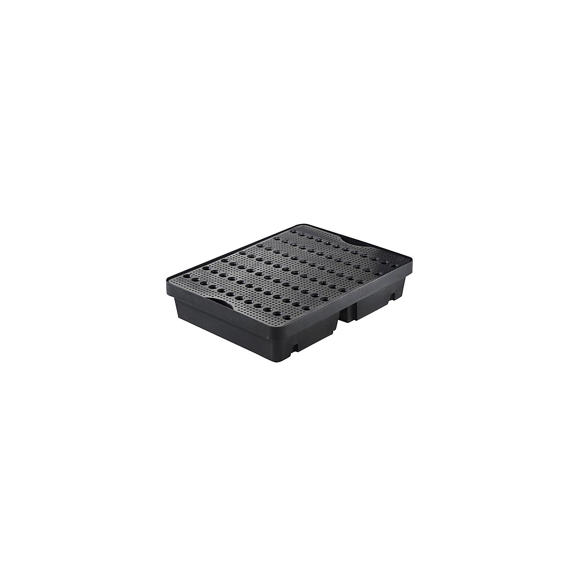 Vană pentru palet pentru recipiente mici, din polietilenă (LDPE), volum 40 l, cu grătar din PE-0