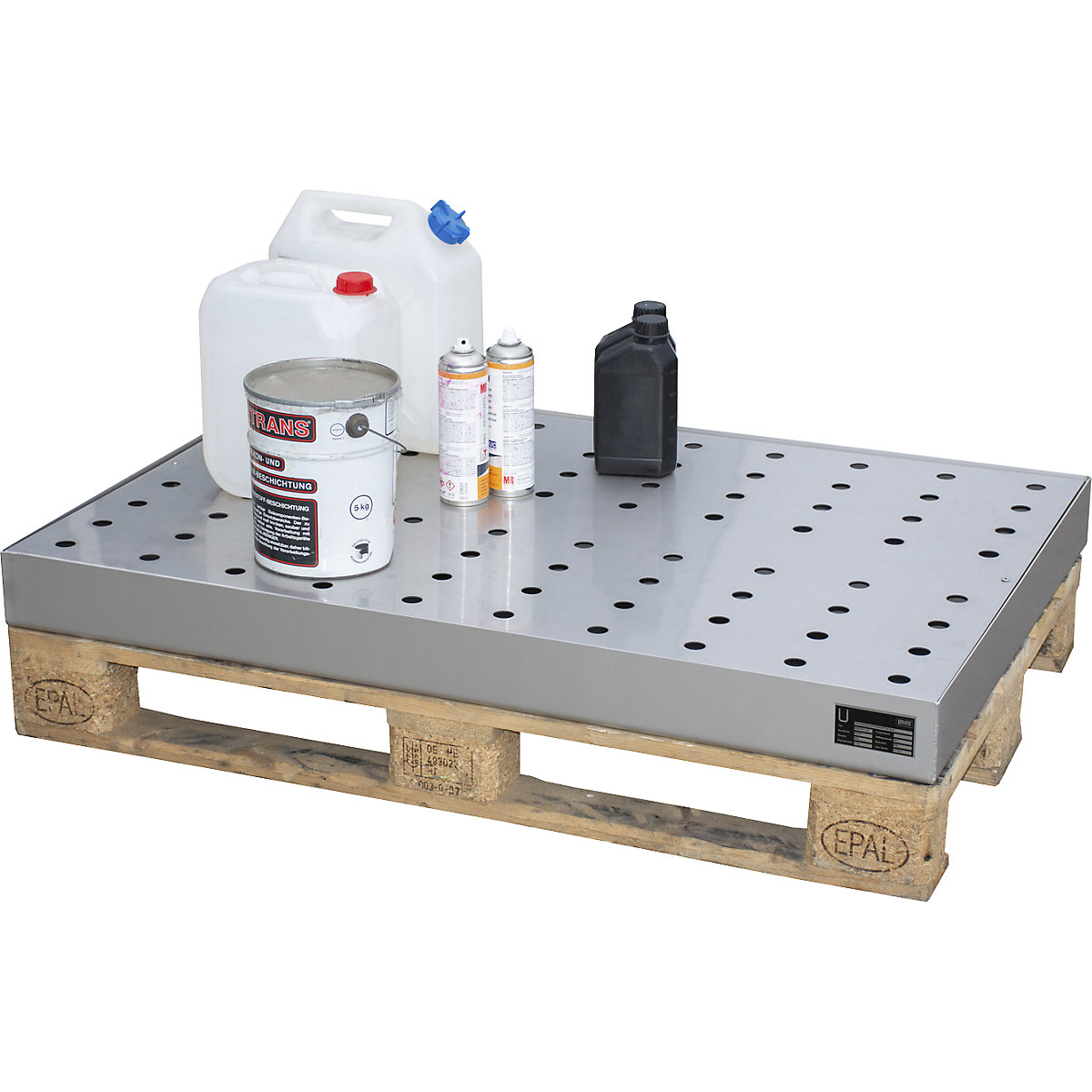 Vană pentru recipiente mici, pentru paleți – eurokraft pro (Imagine produs 2)-1