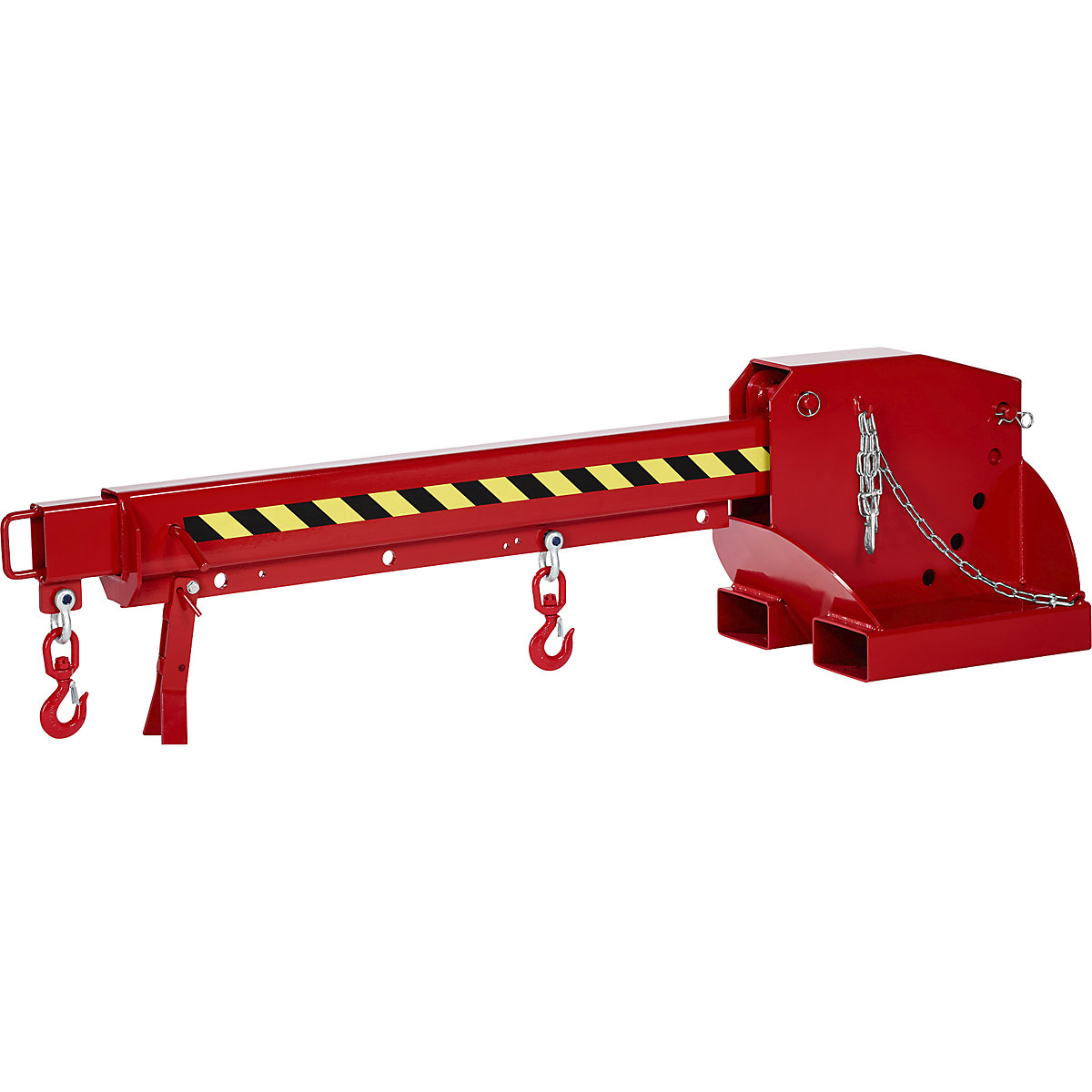 Bracci gru per elevatori a forche – eurokraft pro, 5 possibilità di regolazione dell'altezza, portata 1250 – 8000 kg, rosso fuoco-0