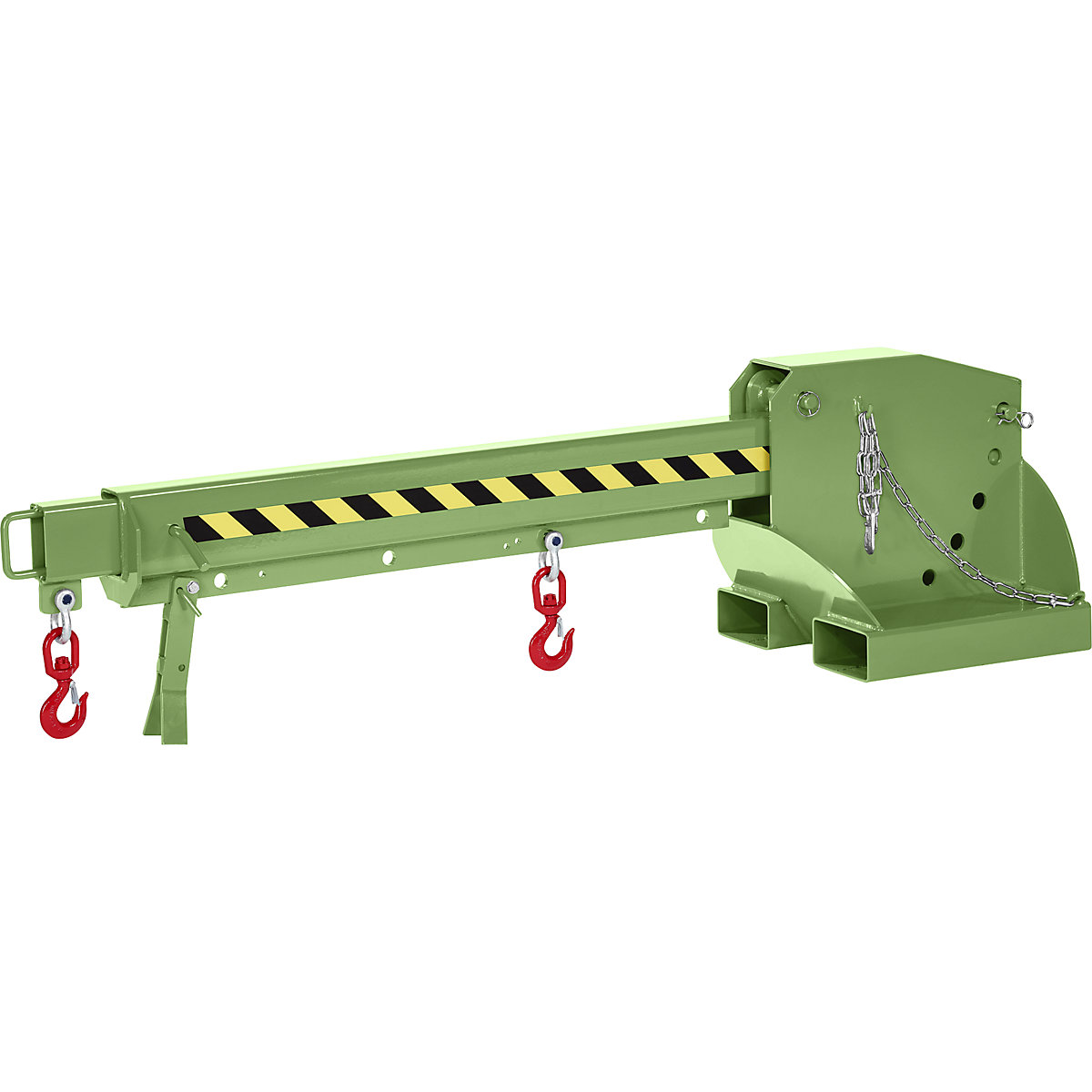 Bracci gru per elevatori a forche – eurokraft pro, 5 possibilità di regolazione dell'altezza, portata 1250 – 8000 kg, verde reseda-0