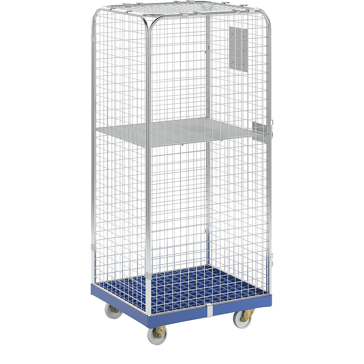 Rollcontainer SAFE, alt. x largh. x prof. 1800 x 720 x 810 mm, pianale con ruote blu-1