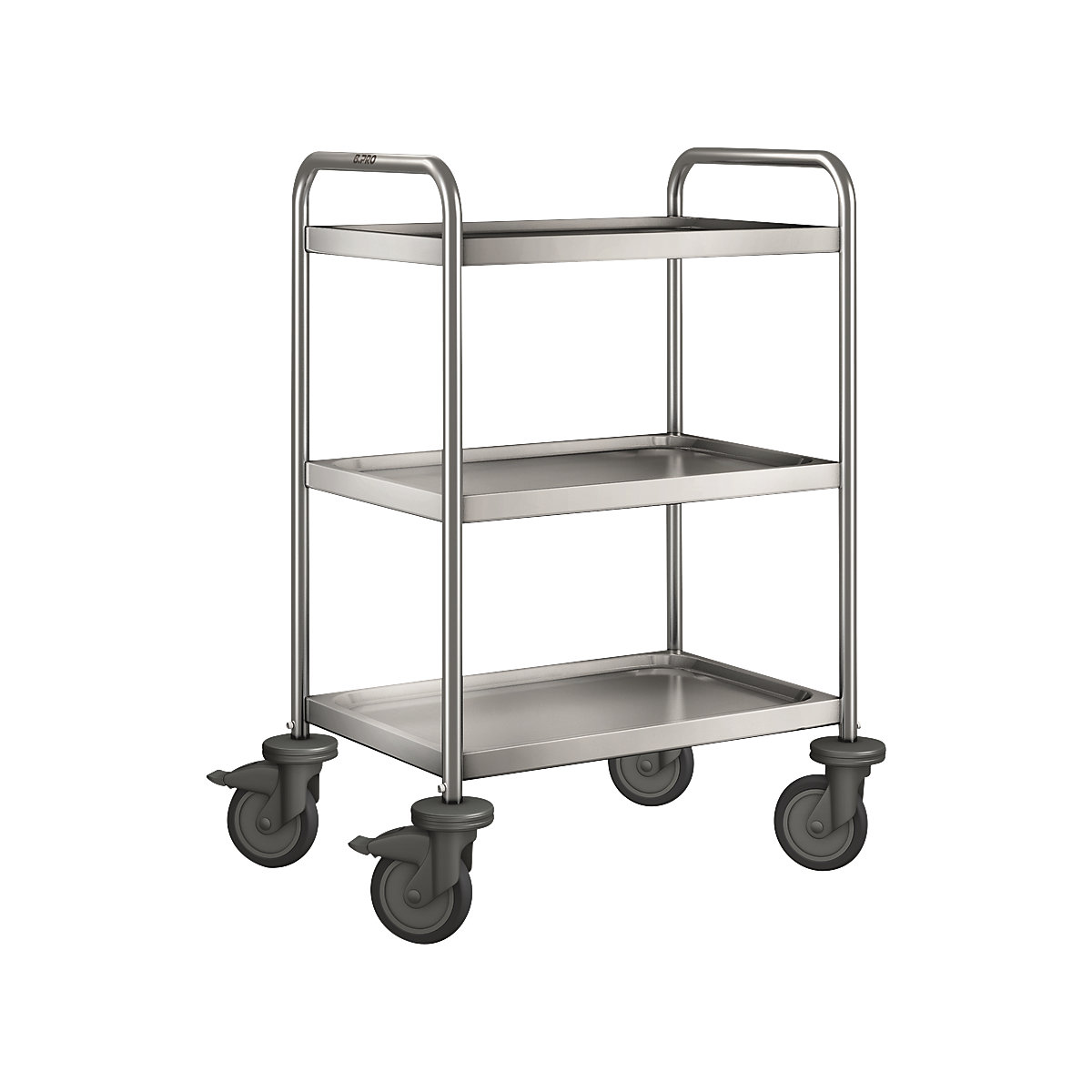 Carrello di servizio BLANCO in acciaio inox – B.PRO, con 3 ripiani, portata 120 kg, lungh. x largh. x alt. 700 x 500 x 950 mm-0