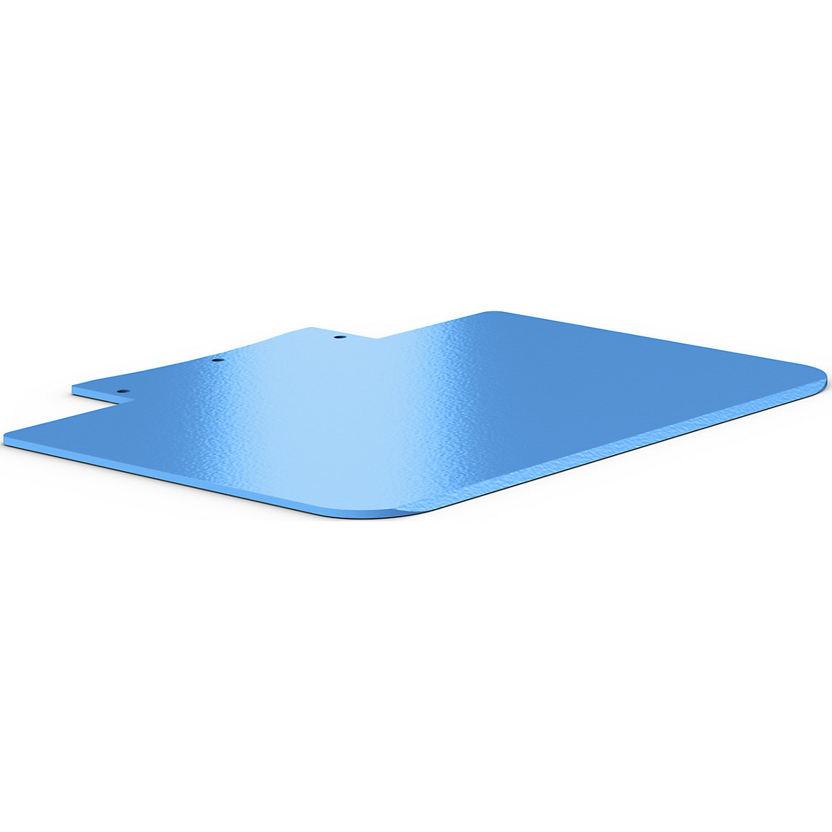 EUROKRAFTpro – Carrello per sacchi, piano di appoggio, largh. x prof. 450 x 350 mm, blu chiaro RAL 5012, forato