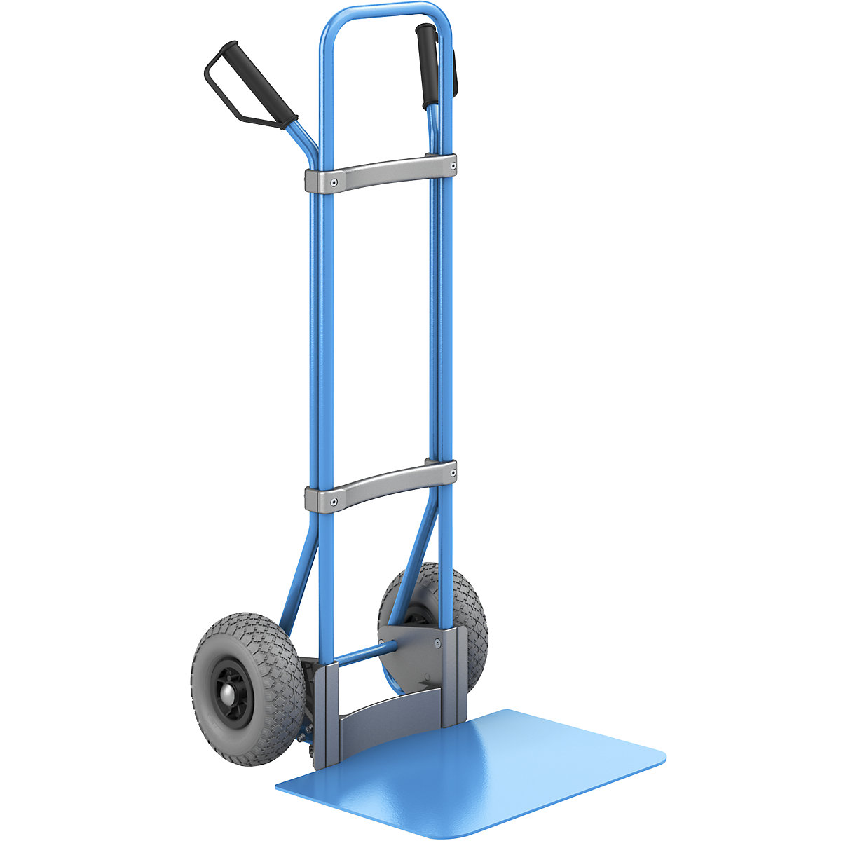 Carrello per sacchi, blu – eurokraft pro