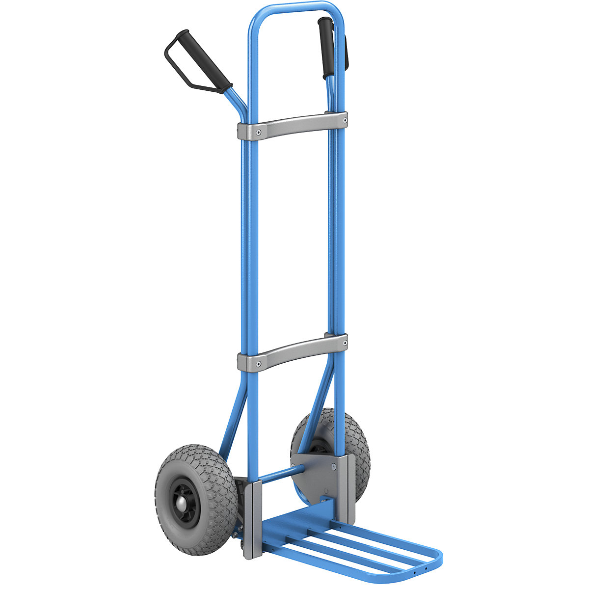 Carrello per sacchi, blu – eurokraft pro