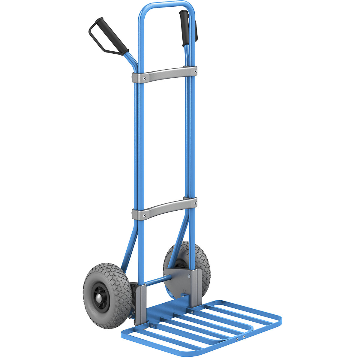 Carrello per sacchi, blu – eurokraft pro