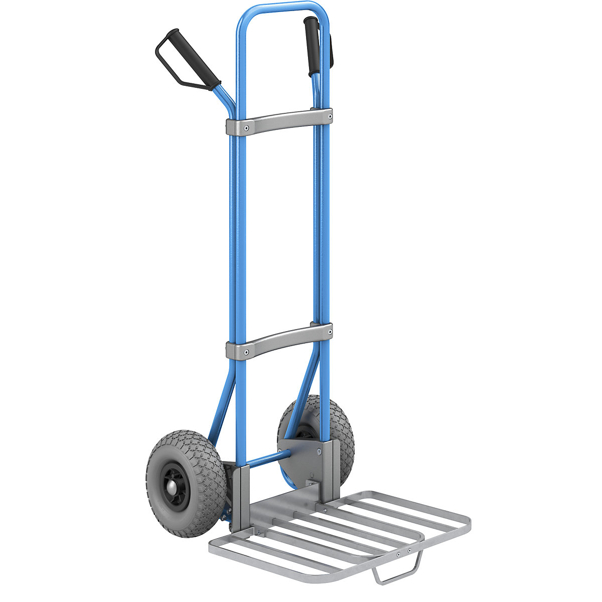 Carrello per sacchi, blu – eurokraft pro