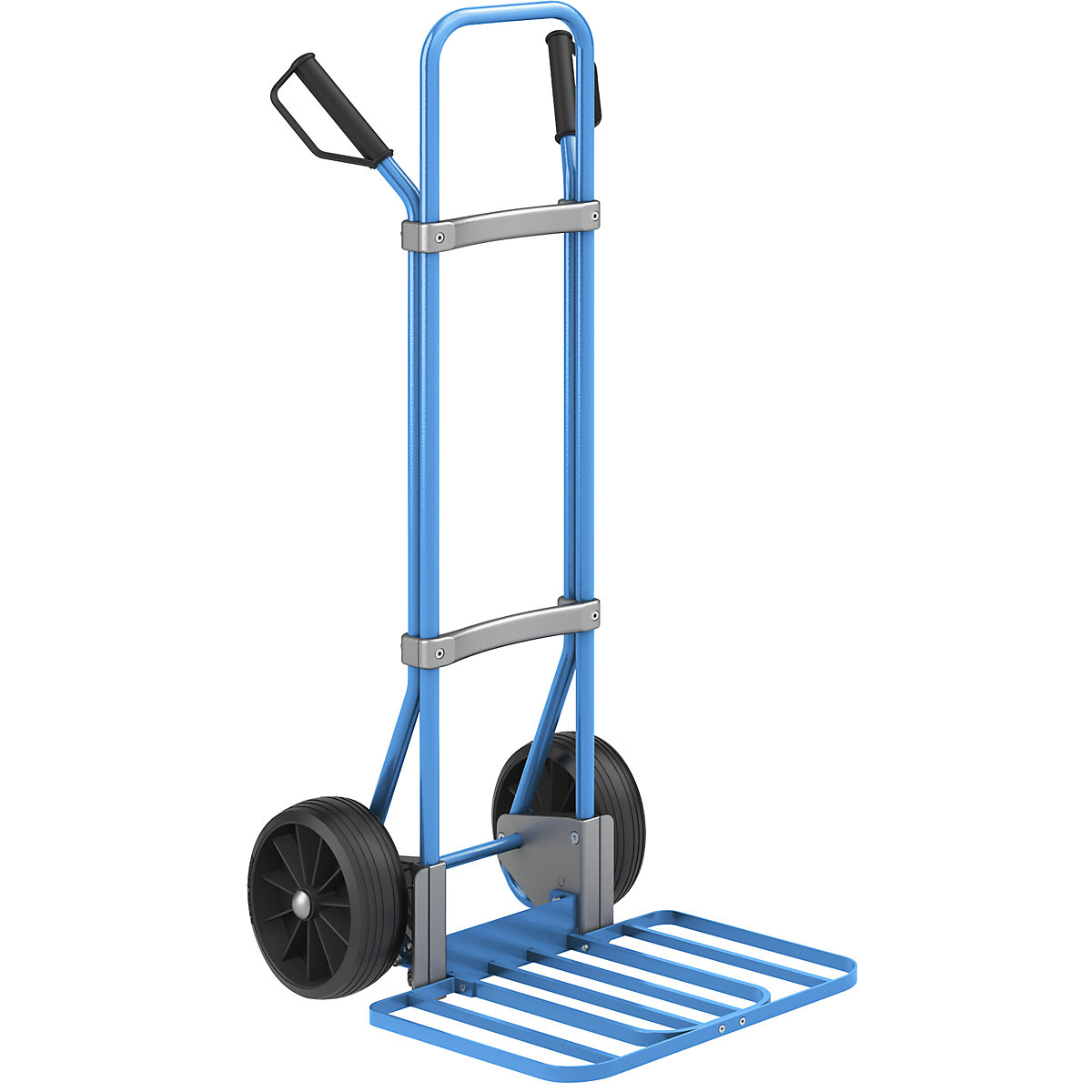 Carrello per sacchi, blu – eurokraft pro