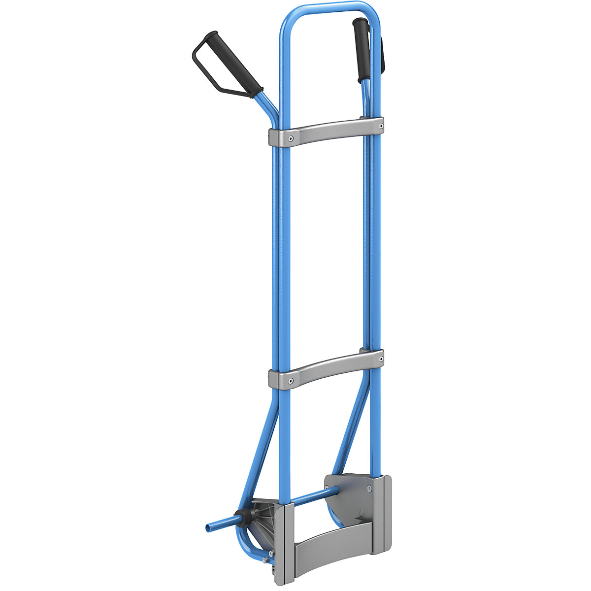 Carrello per sacchi, telaio – eurokraft pro, portata 200 kg, blu chiaro RAL 5012-0