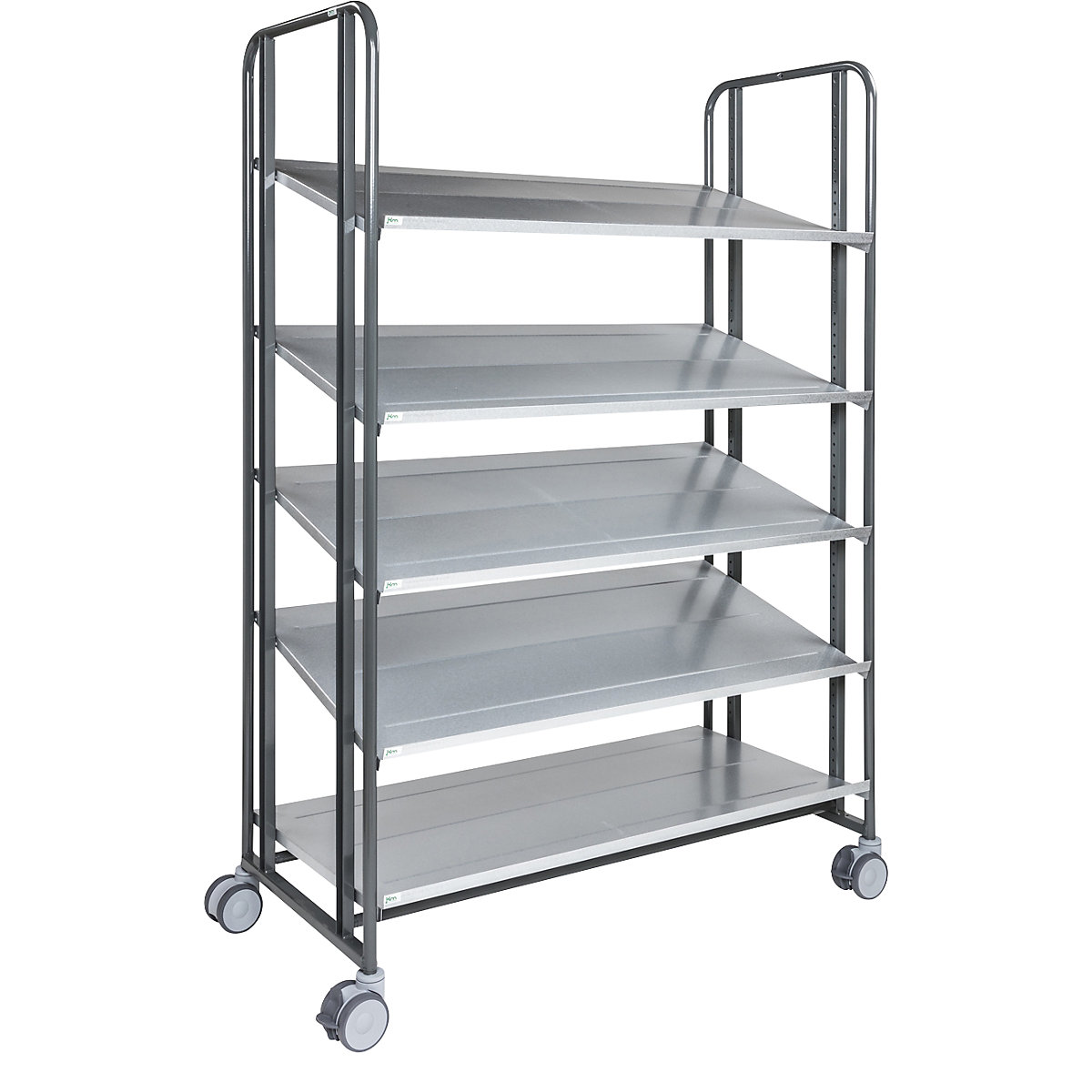 Carrello portamateriale per e-commerce – Kongamek, 5 ripiani, lungh. x largh. x alt. 1277 x 638 x 1850 mm-0