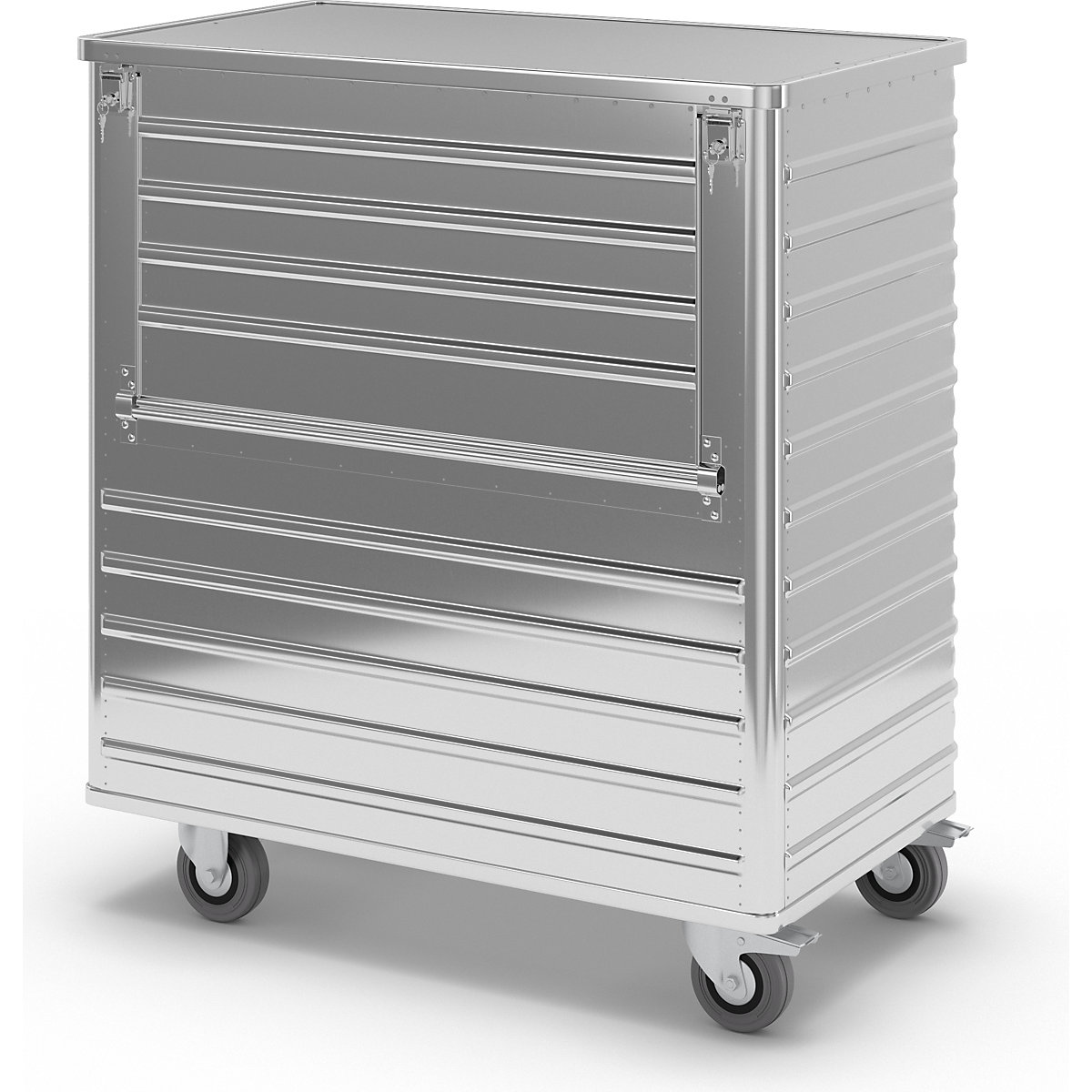 Carro-caja de aluminio, pared lateral abatible – Gmöhling (Imagen del producto 13)-12