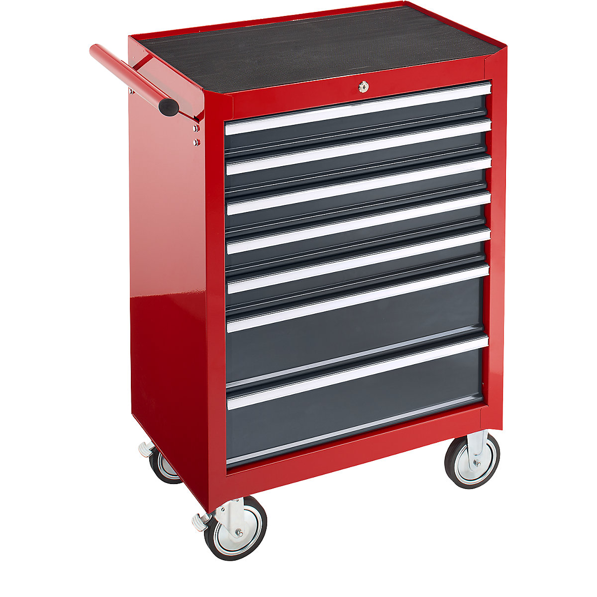 Carro de taller, H x A x P 995 x 680 x 458 mm, 7 cajones, rojo-0