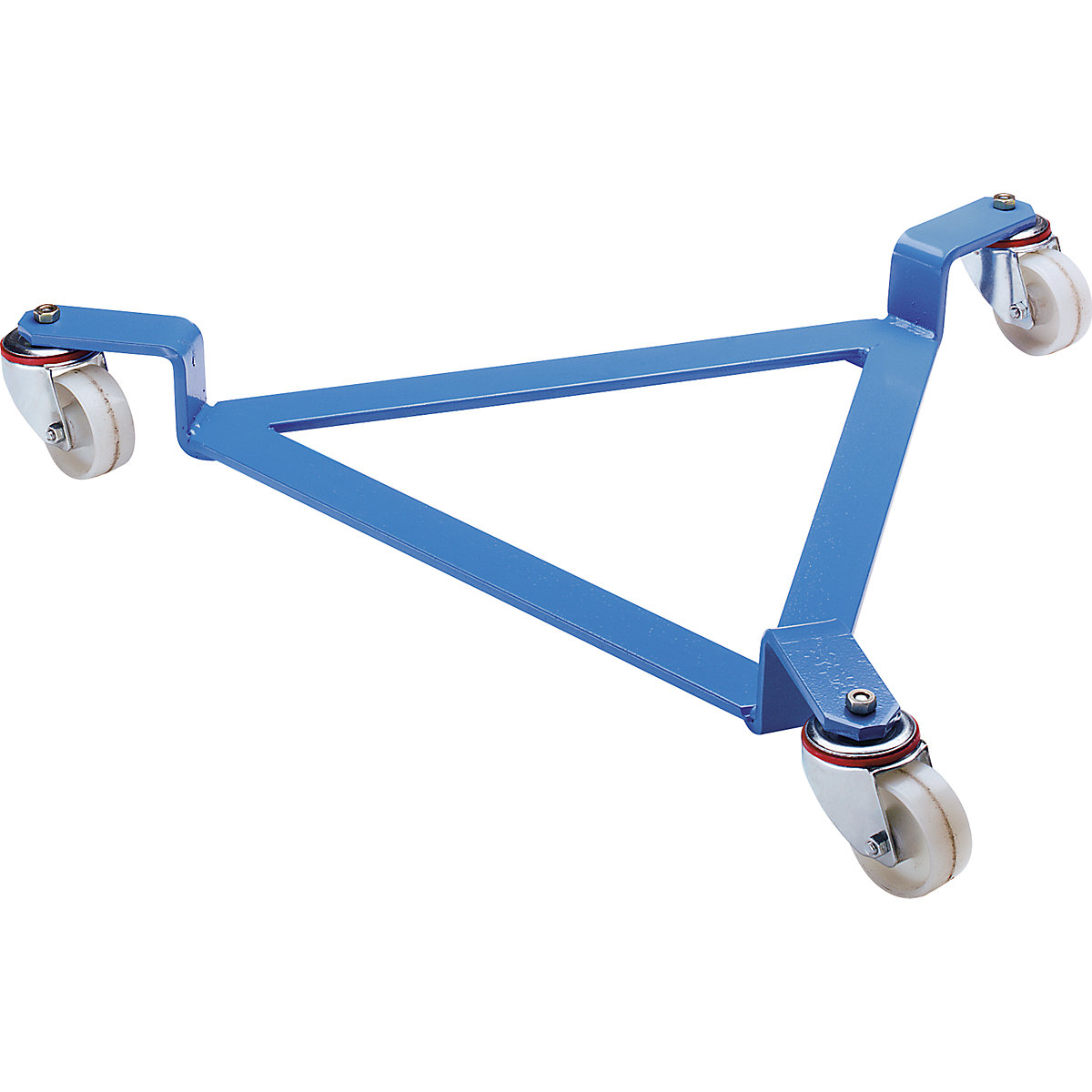 Rodador de bidones, bastidor rodante abierto, azul luminoso – eurokraft pro