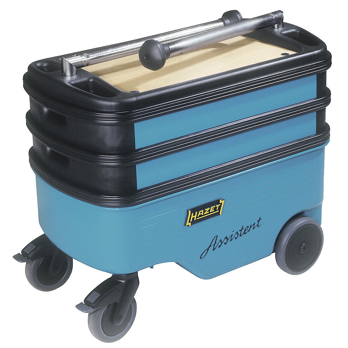 Cărucior de scule ASSISTENT 166 – HAZET, model 166C, lungime x lățime x înălțime 725 x 398 x 1102 mm, 3 etaje, vană inferioară-0