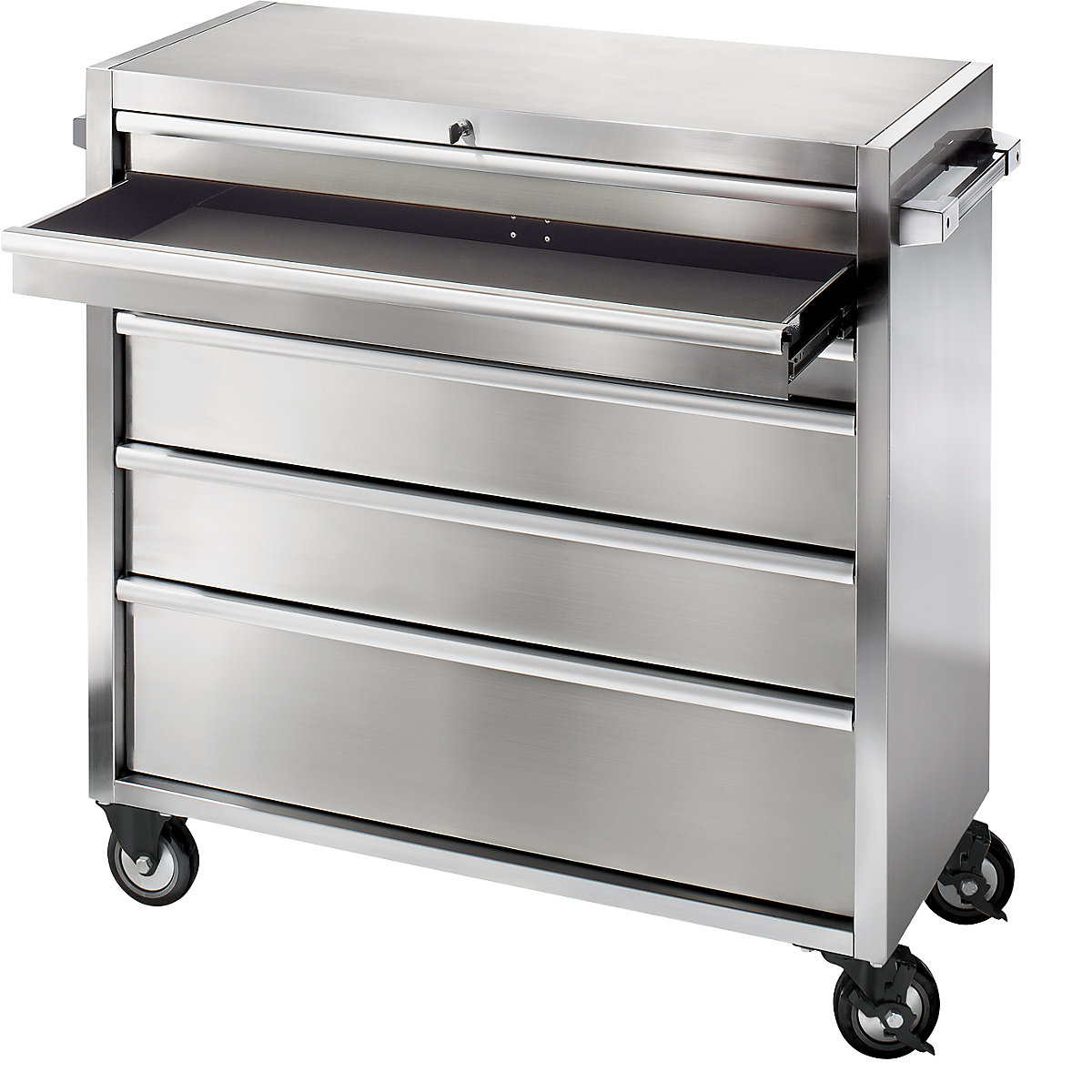 Cărucior din inox cu role și sertare (Imagine produs 2)-1