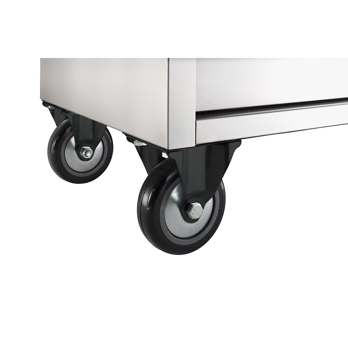 Cărucior din inox cu role și sertare (Imagine produs 3)-2