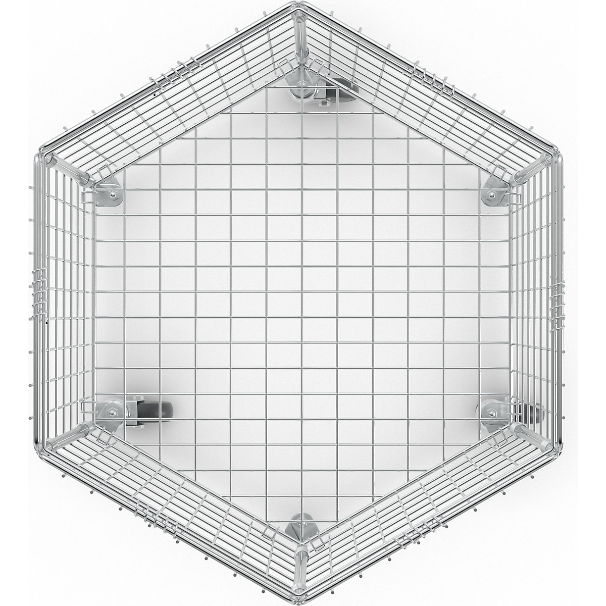 Cărucior cu pereți din grilaj, hexagonal – Kongamek (Imagine produs 7)-6