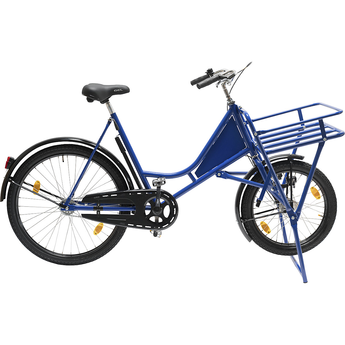 Bicicletă cargo CLASSIC, oțel, capacitate portantă 140 kg, albastră-0