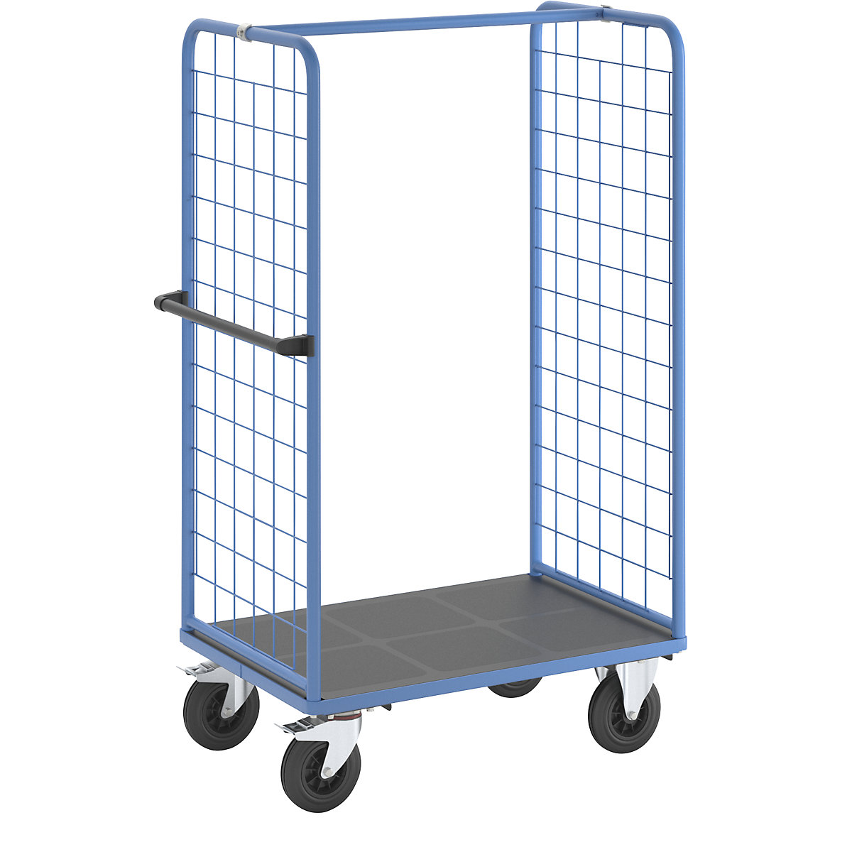 Etážový vozík s mřížovými bočnicemi - eurokraft pro