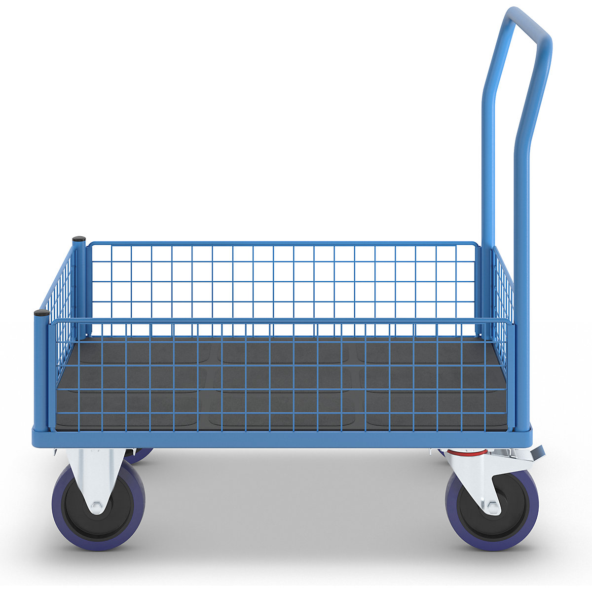 Plošinový vozík s mřížkami v poloviční výšce – eurokraft pro (Obrázek výrobku 3)-2