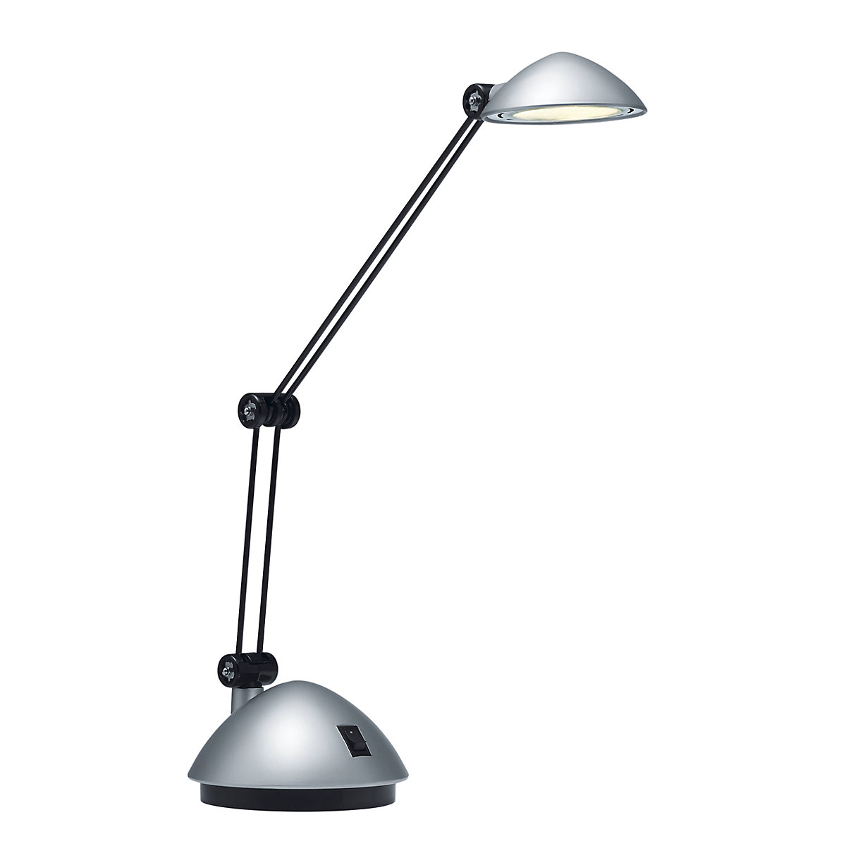 Lampă de birou LED SPACE – Hansa, înălțime 500 mm, argintiu, satinat-0