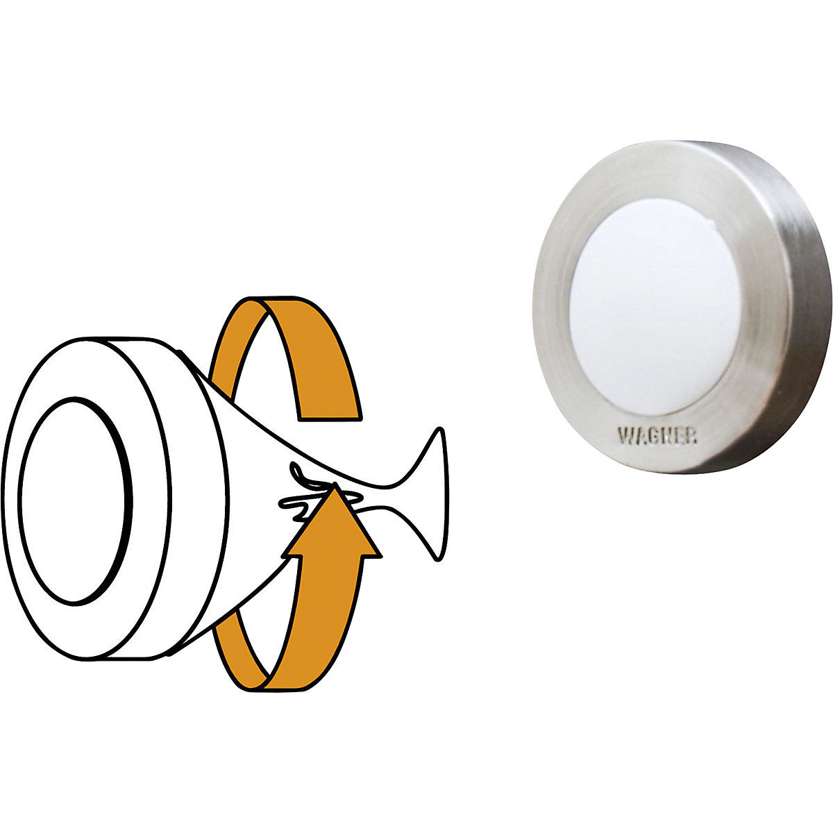 Opritor de ușă design, pentru perete – Wagner (Imagine produs 4)-3