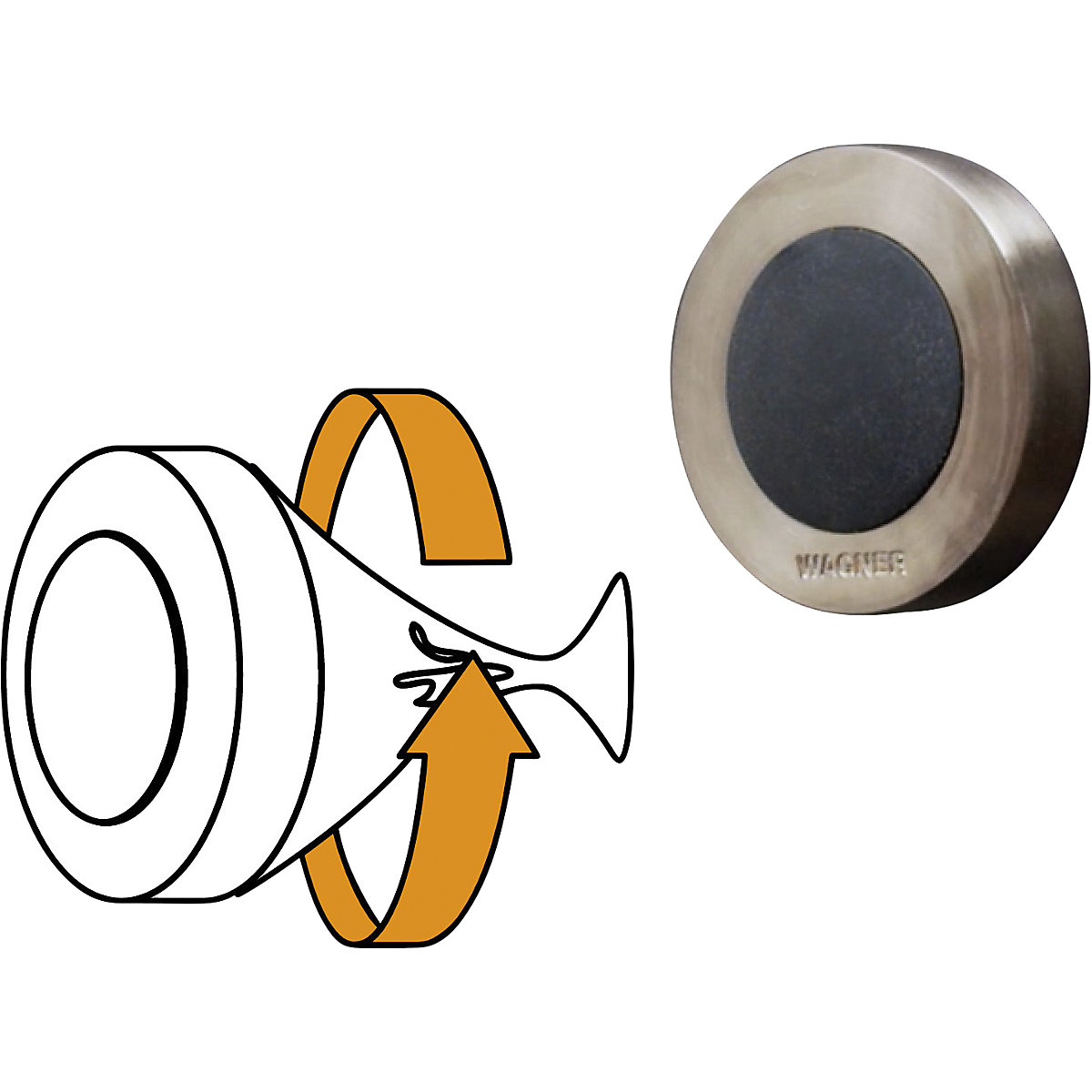 Opritor de ușă design, pentru perete – Wagner (Imagine produs 4)-3