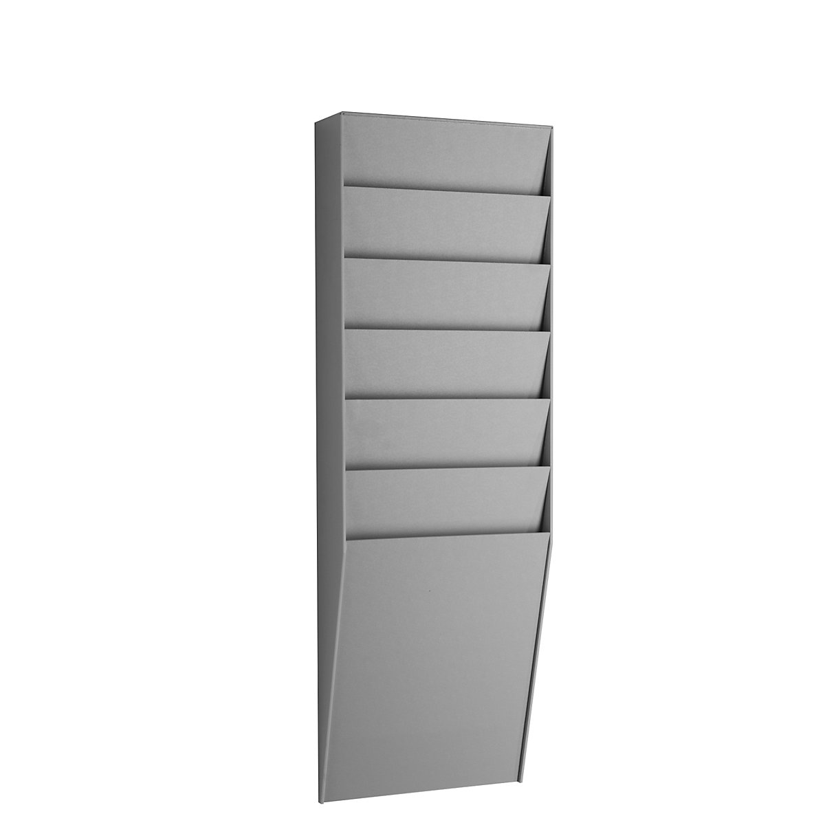 Panou de sortare – Paperflow, 1 x 6 compartimente, î. x lăț. x ad. 712 x 236 x 79 mm, argintiu aluminiu-0