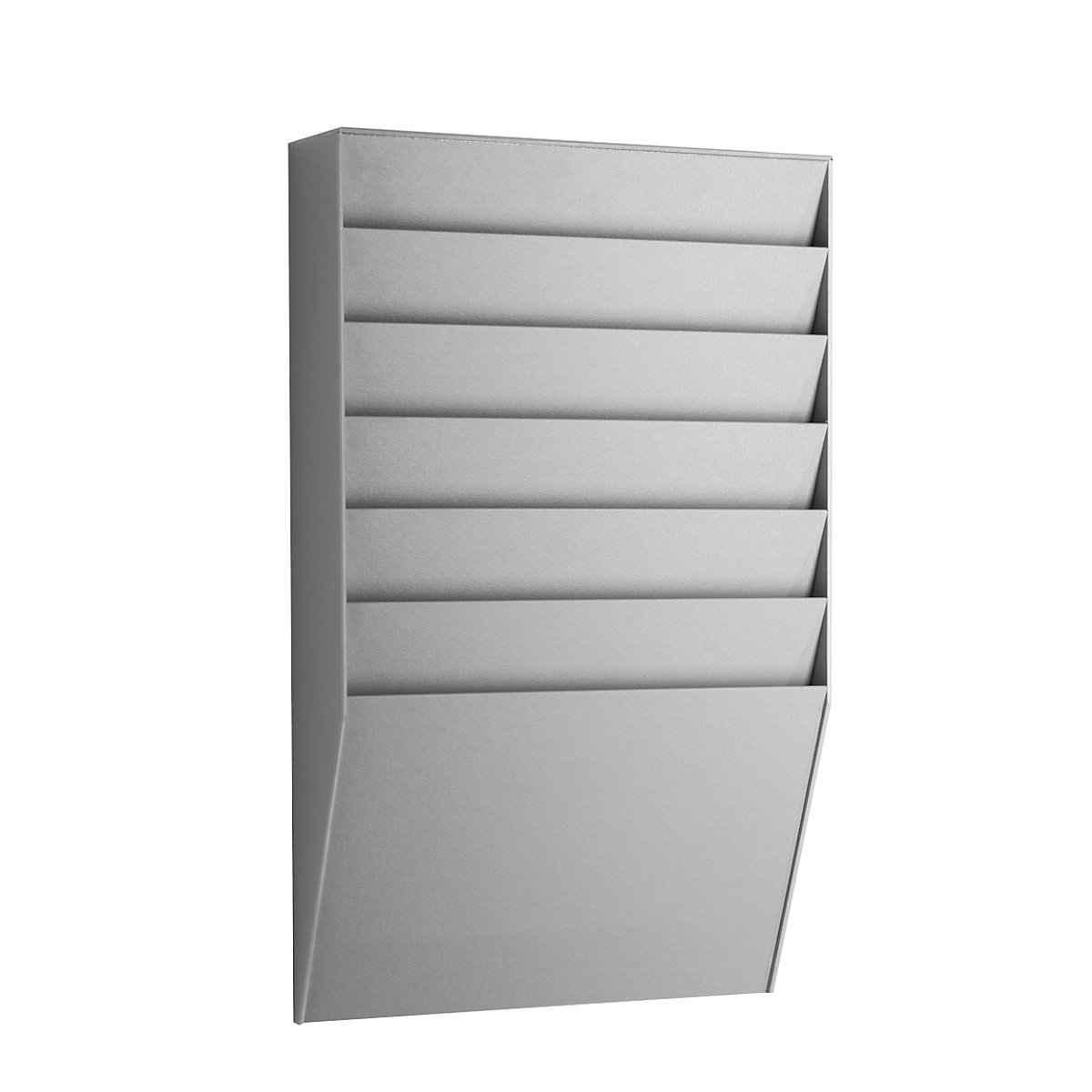 Panou de sortare – Paperflow, 1 x 6 compartimente, î. x lăț. x ad. 505 x 311 x 79 mm, argintiu aluminiu-0