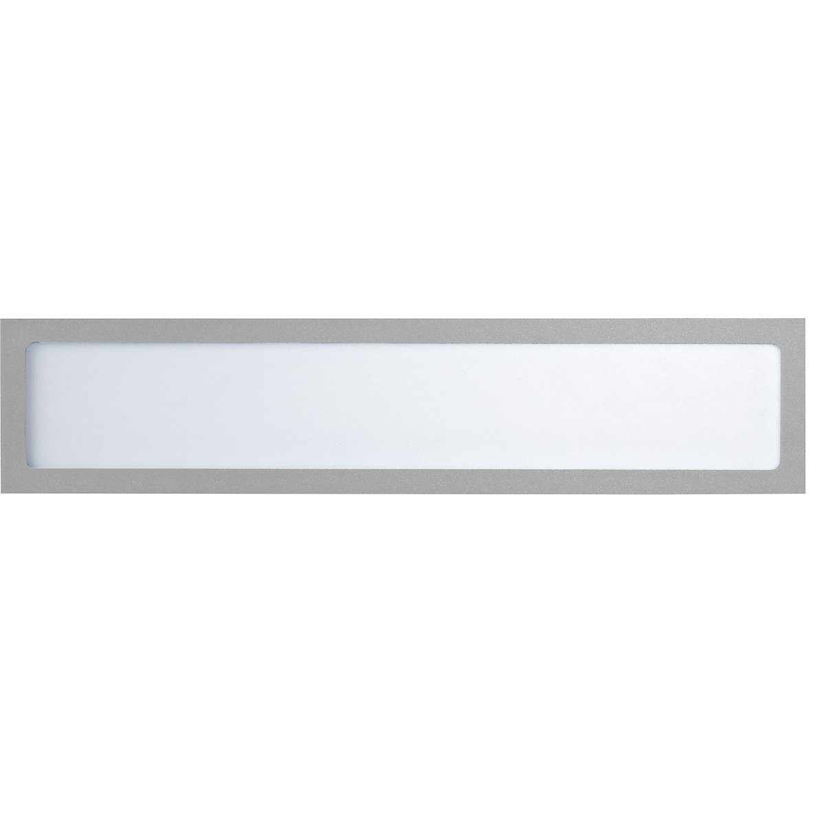 Buzunar informativ magnetic – eurokraft basic, pentru rubrici, DIN A4 înălțime / DIN A3 lățime, 312 x 60 mm, ramă argintie, amb. 10 buc.-0