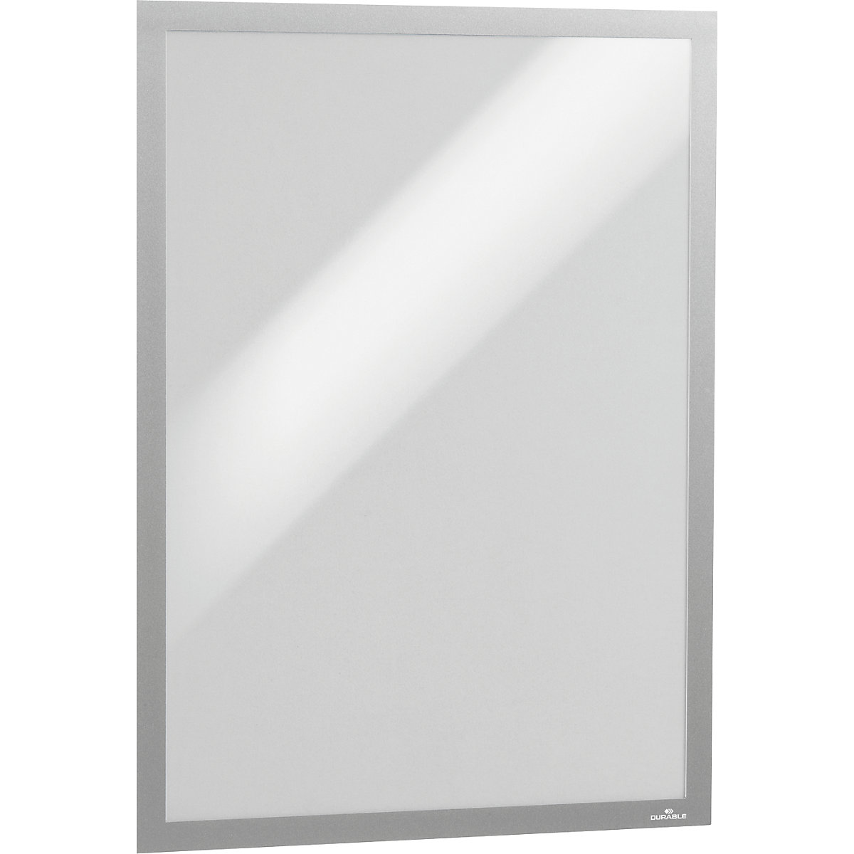 Ramă informativă DURAFRAME® POSTER – DURABLE, autoadezivă, pentru format de hârtie A2, argintie, amb. 2 buc.-0
