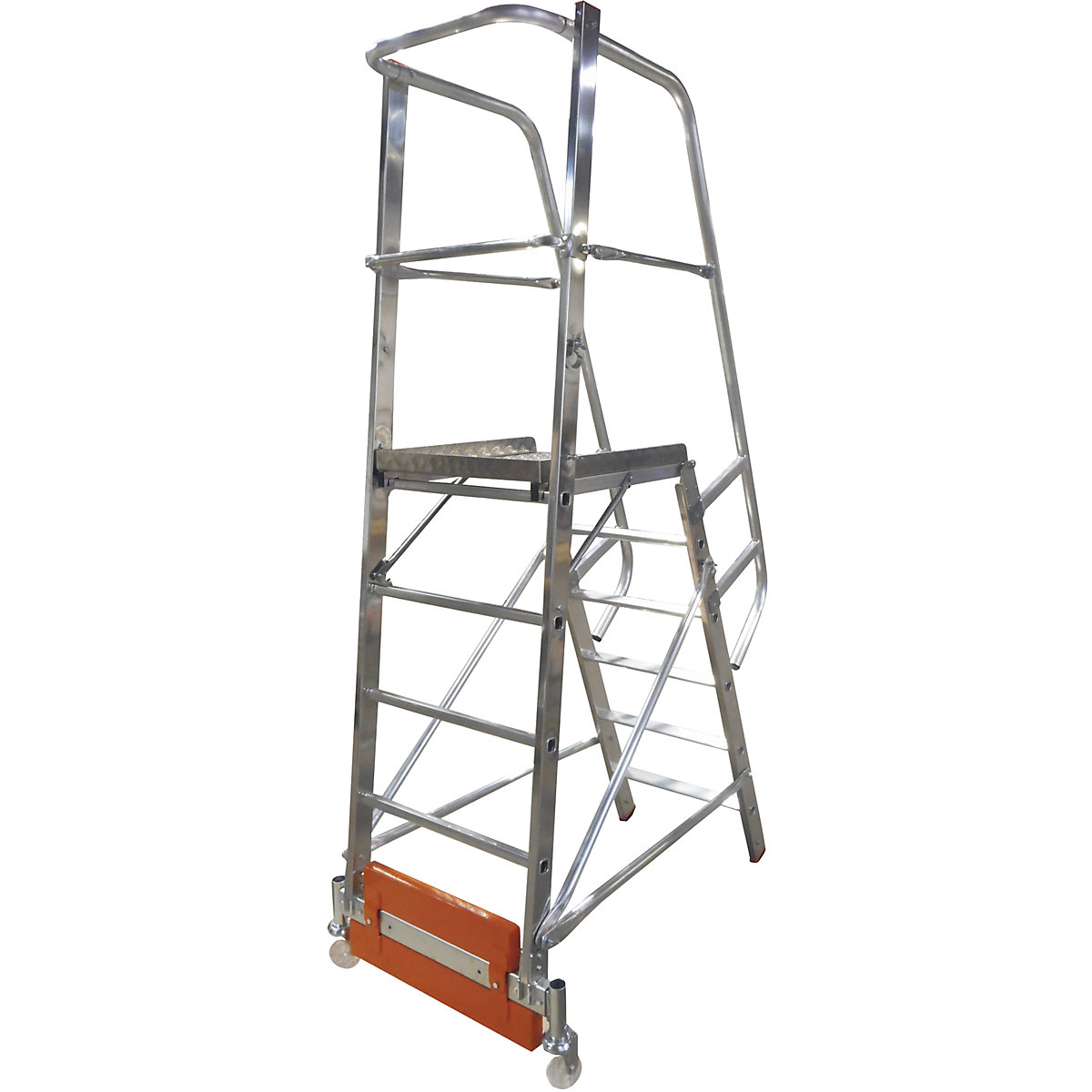 Aluminiowa drabina platformowa STABILO Vario typu kompakt – KRAUSE (Zdjęcie produktu 2)-1