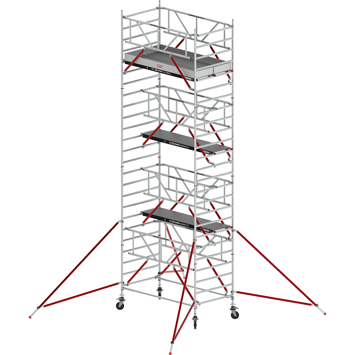 Rusztowanie ruchome RS TOWER 52, szerokie – Altrex, z platformą Fiber-Deck®, dł. 2,45 m, wys. robocza 8,20 m-0