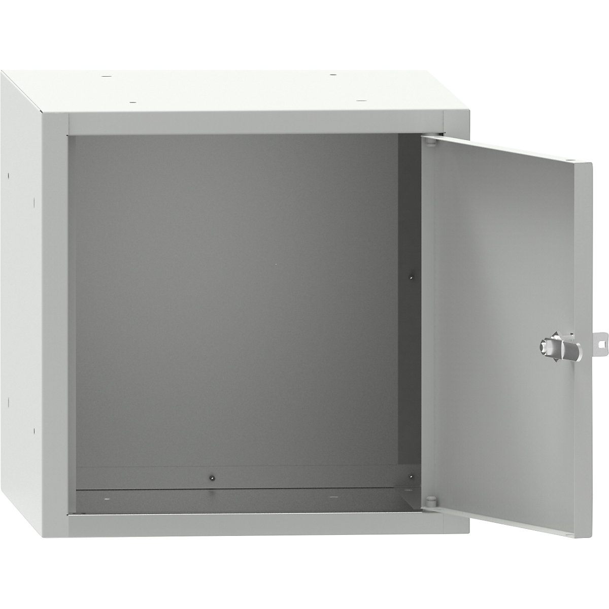 Boxă cu încuietoare Lysa, î. x lăț. x ad. 350 x 350 x 426 mm, gri deschis-0