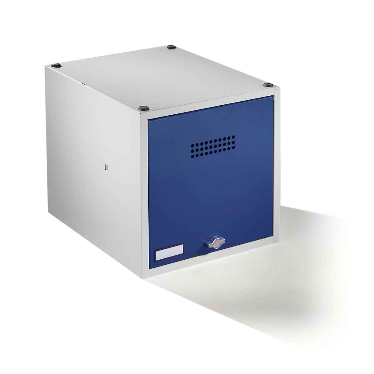 Compartiment individual cu încuietoare Köln, extensibil – Wolf, î. x lăț. x ad. 400 x 400 x 500 mm, pentru lacăt, ușă albastru gențiană-0