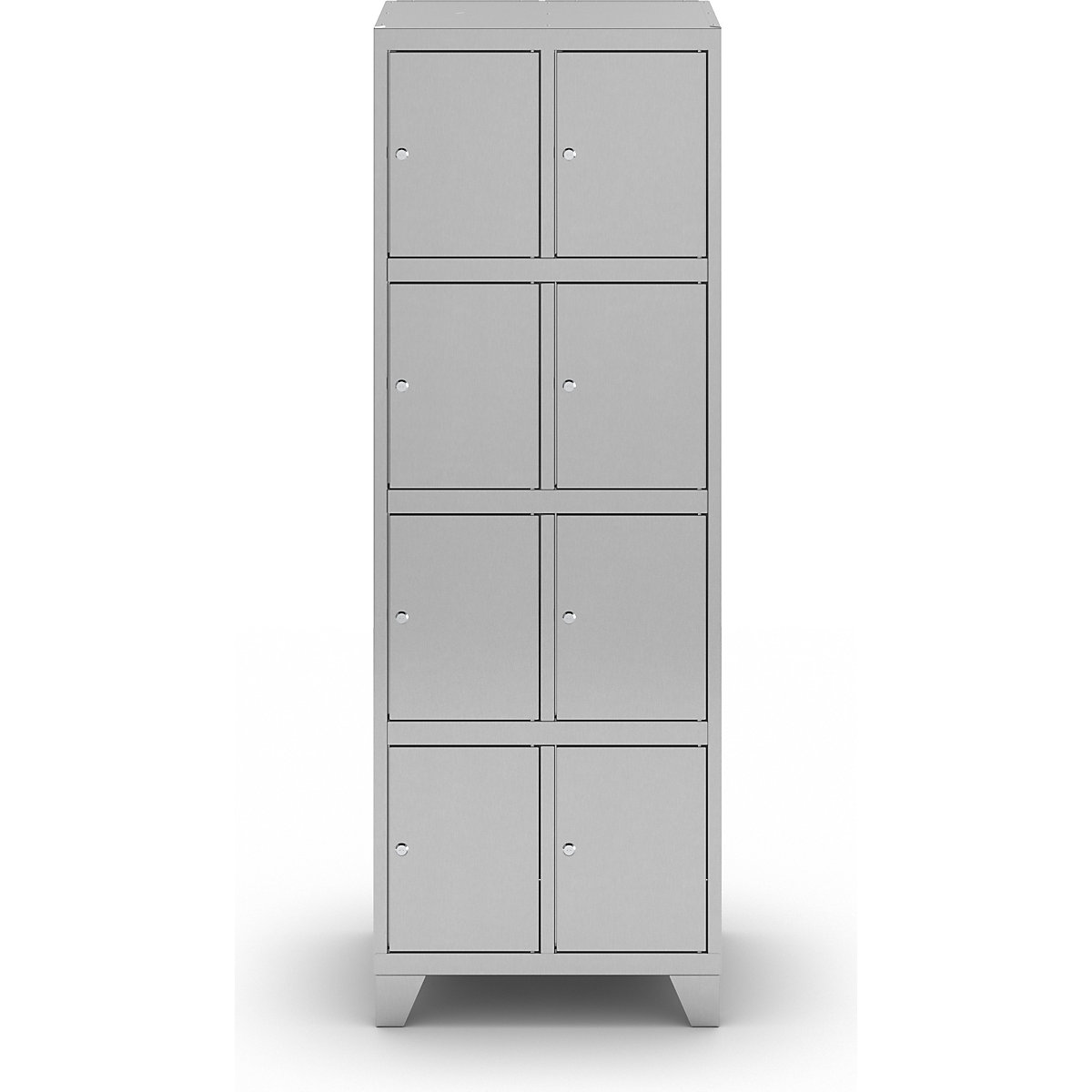 Dulap cu 4 compartimente cu încuietoare din inox (Imagine produs 4)-3