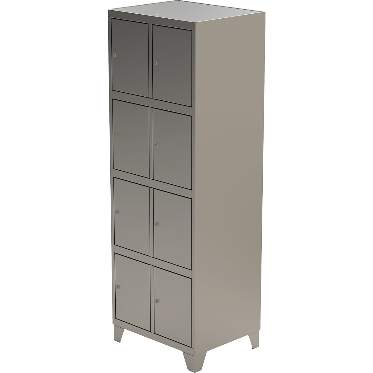 Dulap cu 4 compartimente cu încuietoare din inox (Imagine produs 3)-2
