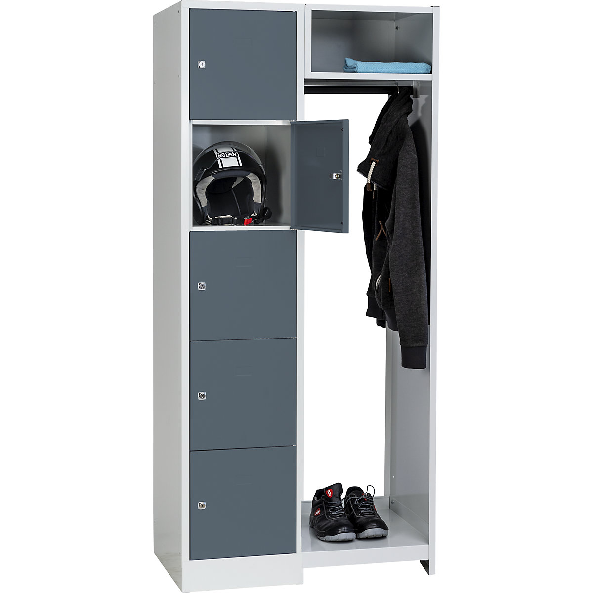 Sistem de vestiar cu compartimente cu încuietoare Dresden – Wolf (Imagine produs 2)-1