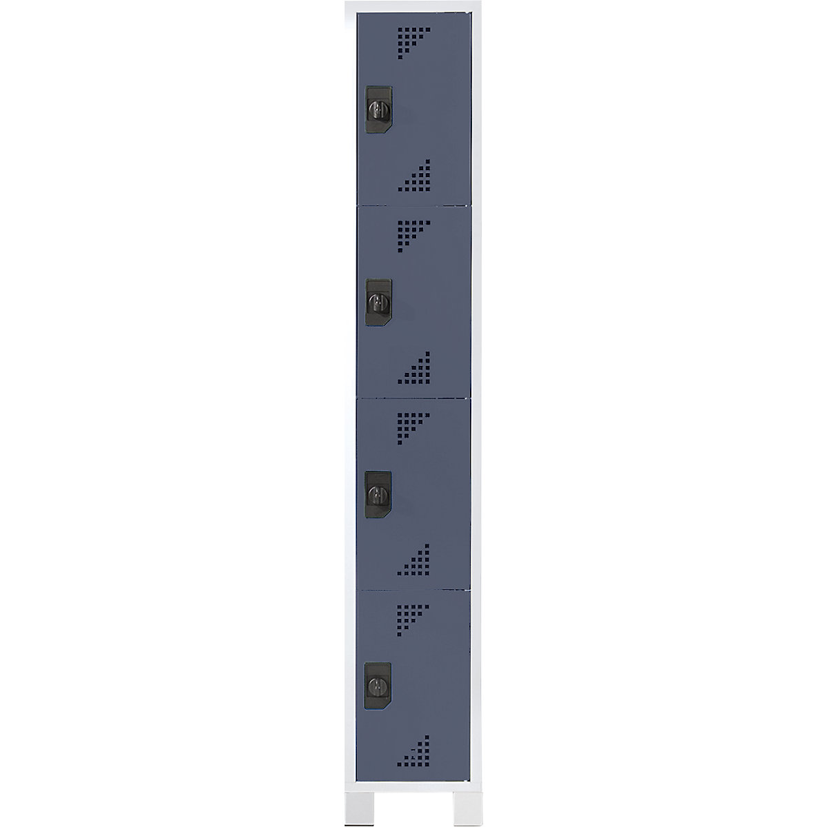 dulap cu 4 dulapuri Bremen – eurokraft pro, 1 modul, gri deschis / gri antracit, lățime 300 mm, 4 compartimente-0