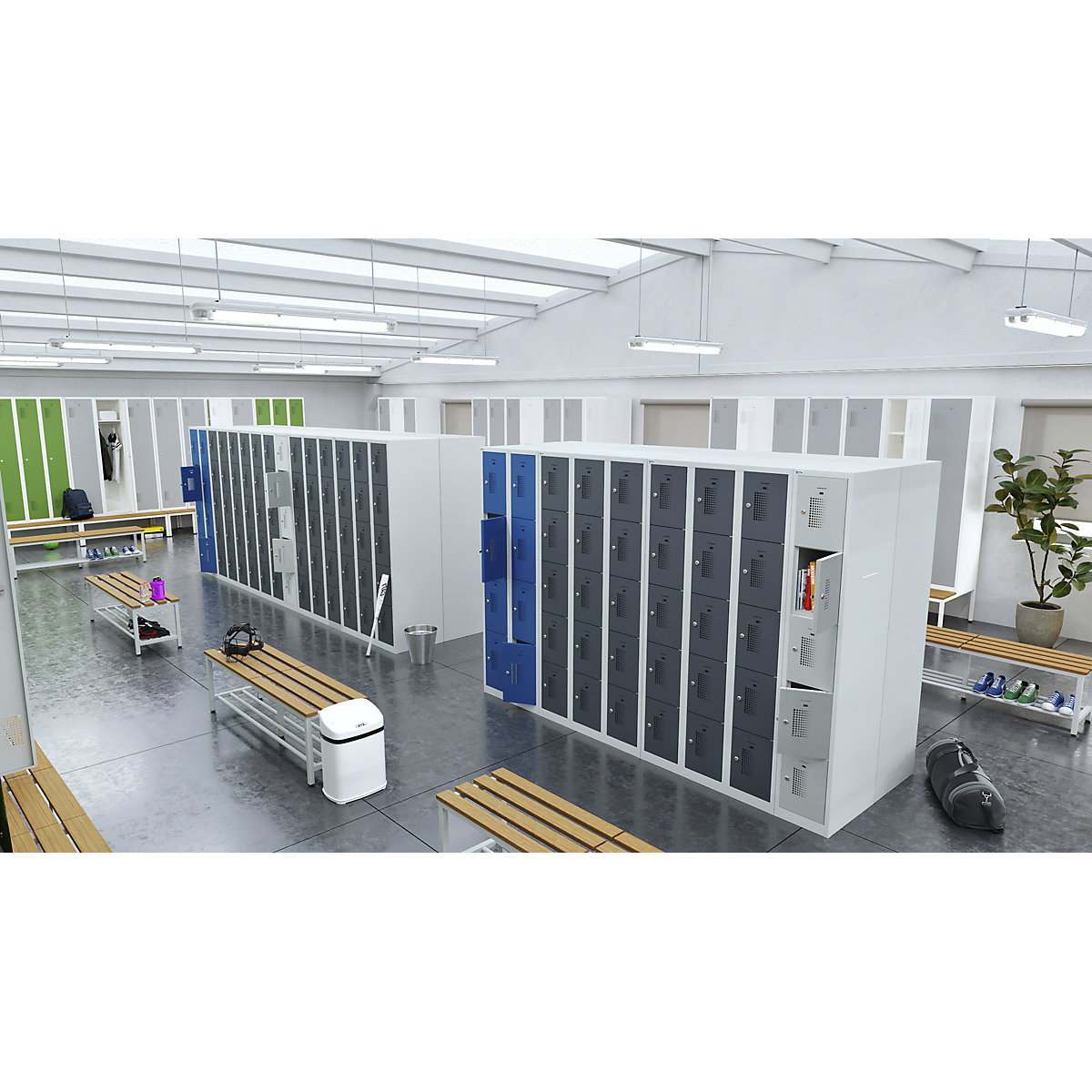 dulap cu 5 lăzi Amsterdam – eurokraft basic (Imagine produs 3)-2