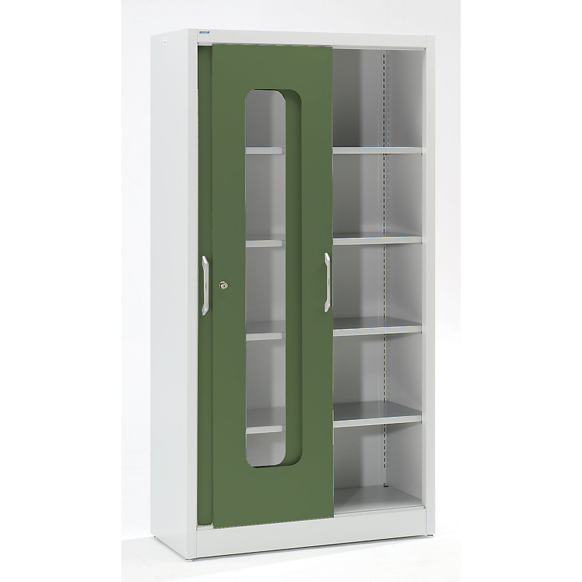 Dulap cu uși glisante cu geam transparent – mauser (Imagine produs 2)-1