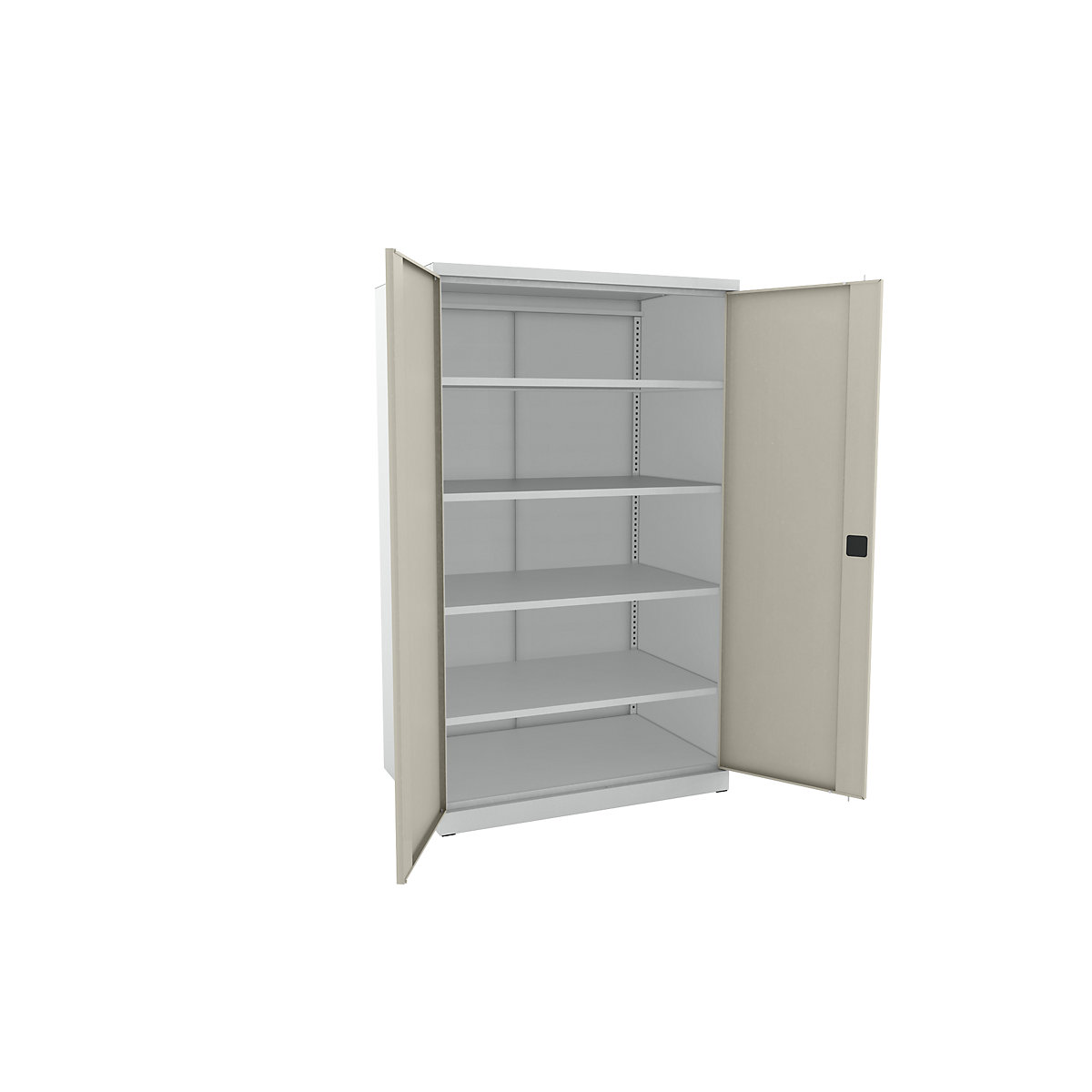 Dulap universal adâncime XXL, 4 polițe, î. x lăț. x ad. 1990 x 1200 x 800 mm, gri deschis/albastru gri pietriș-0