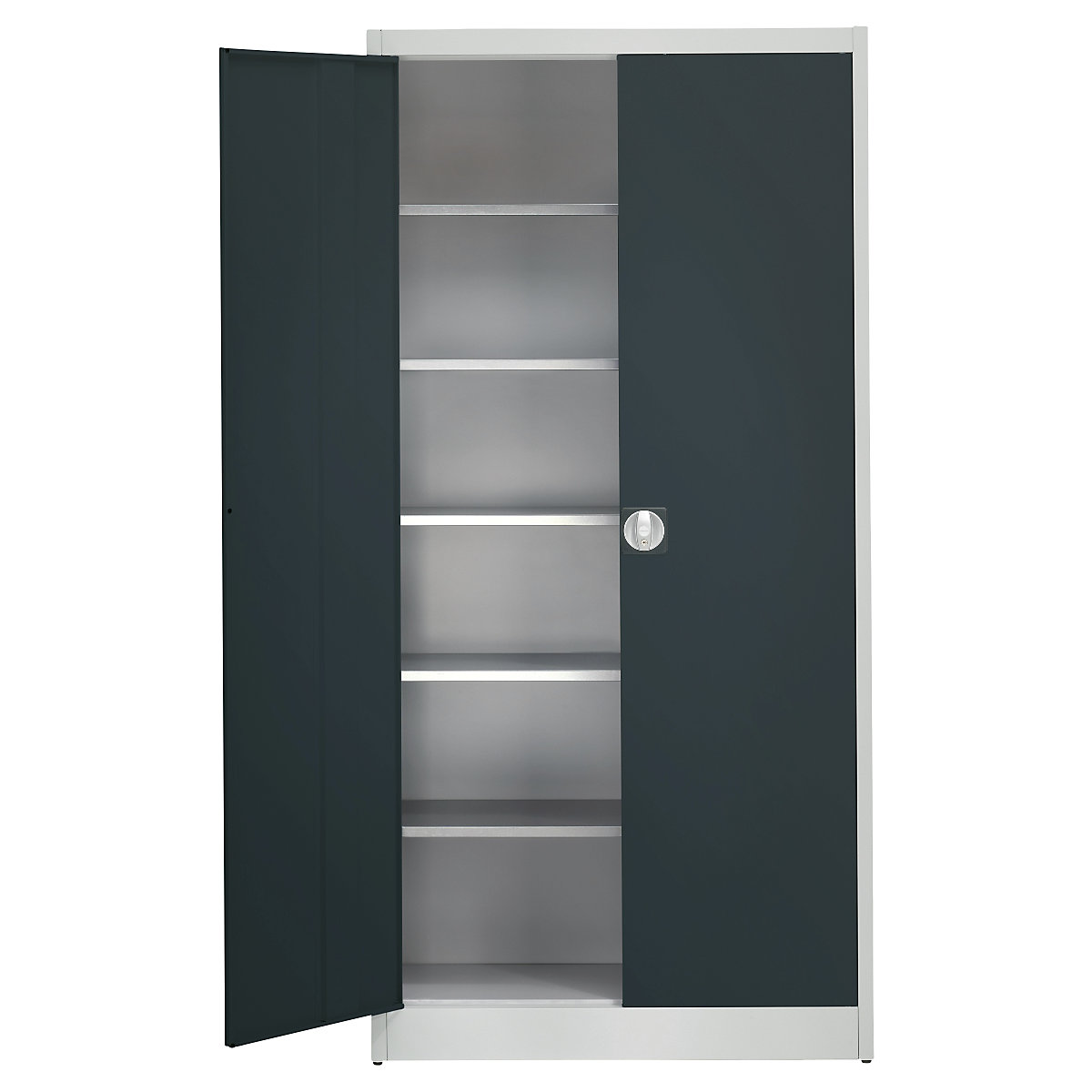 Dulap universal extra înalt – mauser, î. x lăț. x ad. 2200 x 950 x 420 mm, gri deschis / gri antracit-0