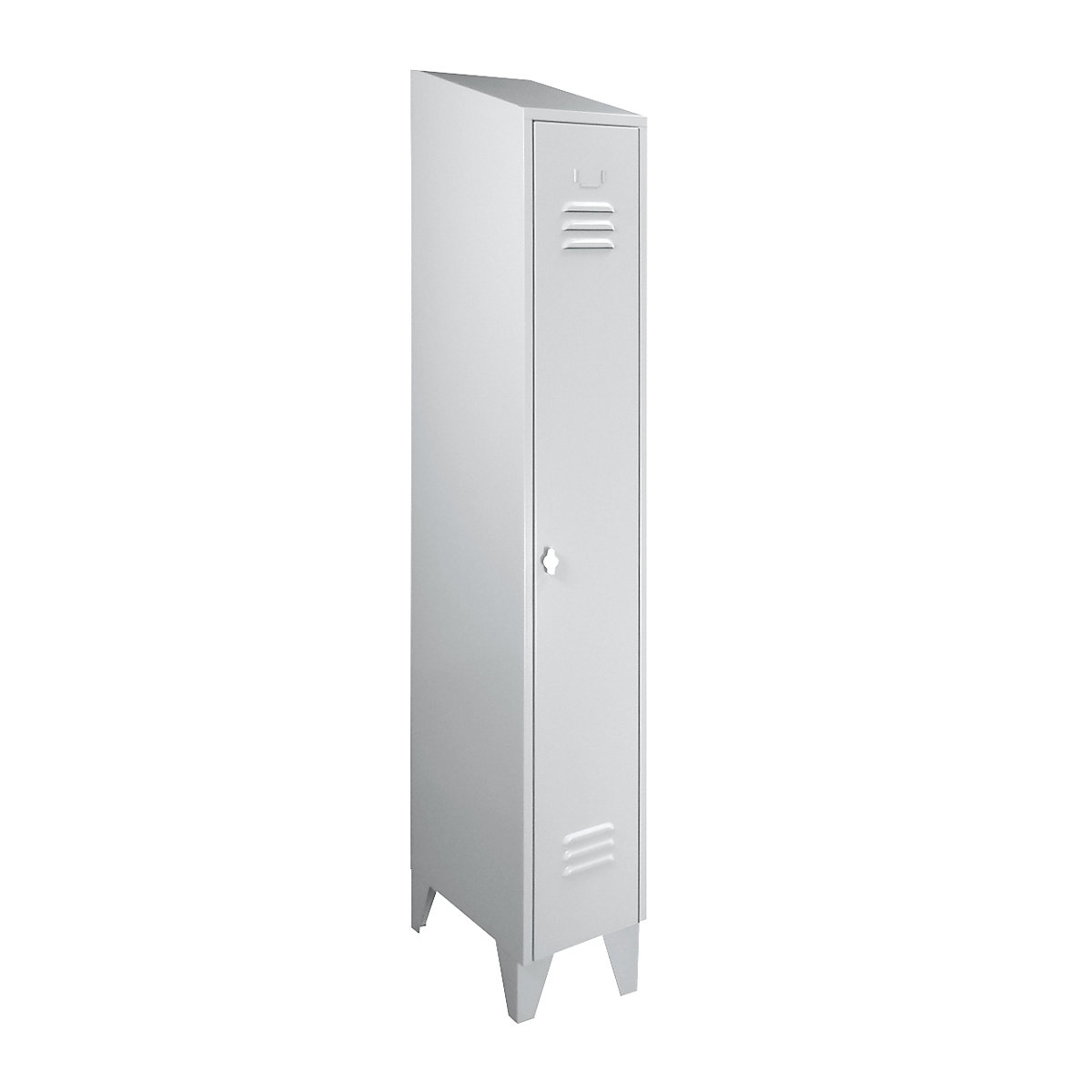 Vestiar Berlin 2 – Wolf, 1 modul, gri deschis, lățime 300 mm, acoperiș cu formă înclinată-0