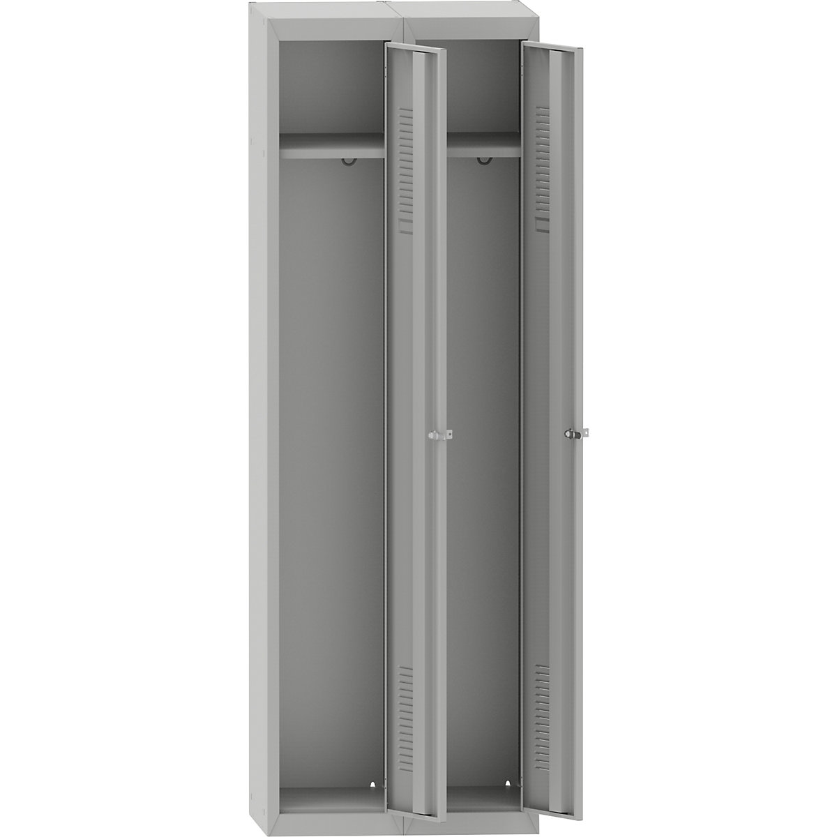 Vestiar Lysa, 2 module, gri deschis, dezasamblat-0