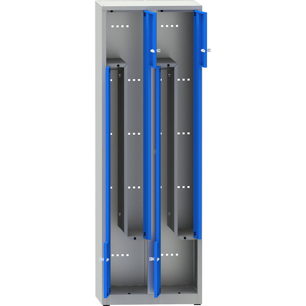 Vestiar Z Lysa, 2 module, gri deschis / albastru deschis, lățime 600 mm-0