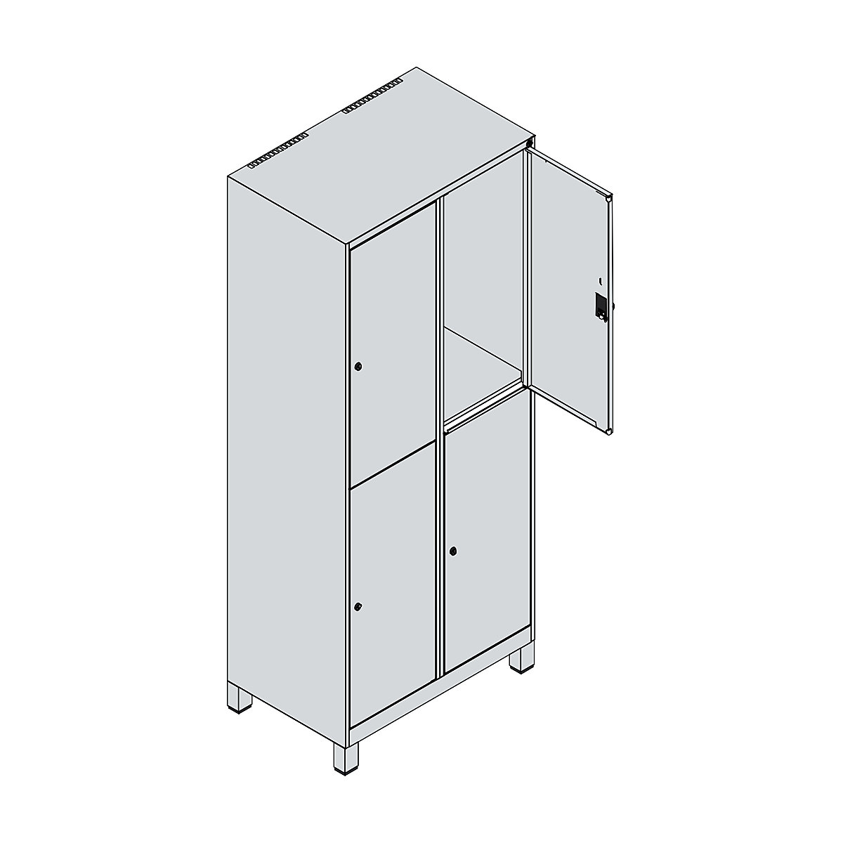 Vestiar cu două niveluri Classic PLUS – C+P (Imagine produs 3)-2