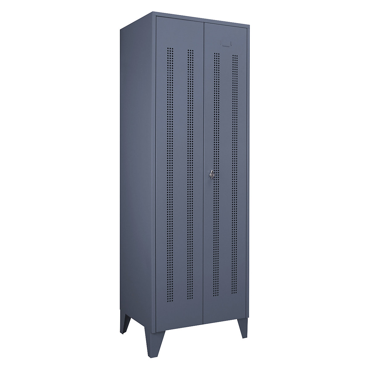 Vestiar pentru haine curate și murdare Berlin 1 – Wolf, 1 modul, gri albăstrui, lățime 600 mm-0
