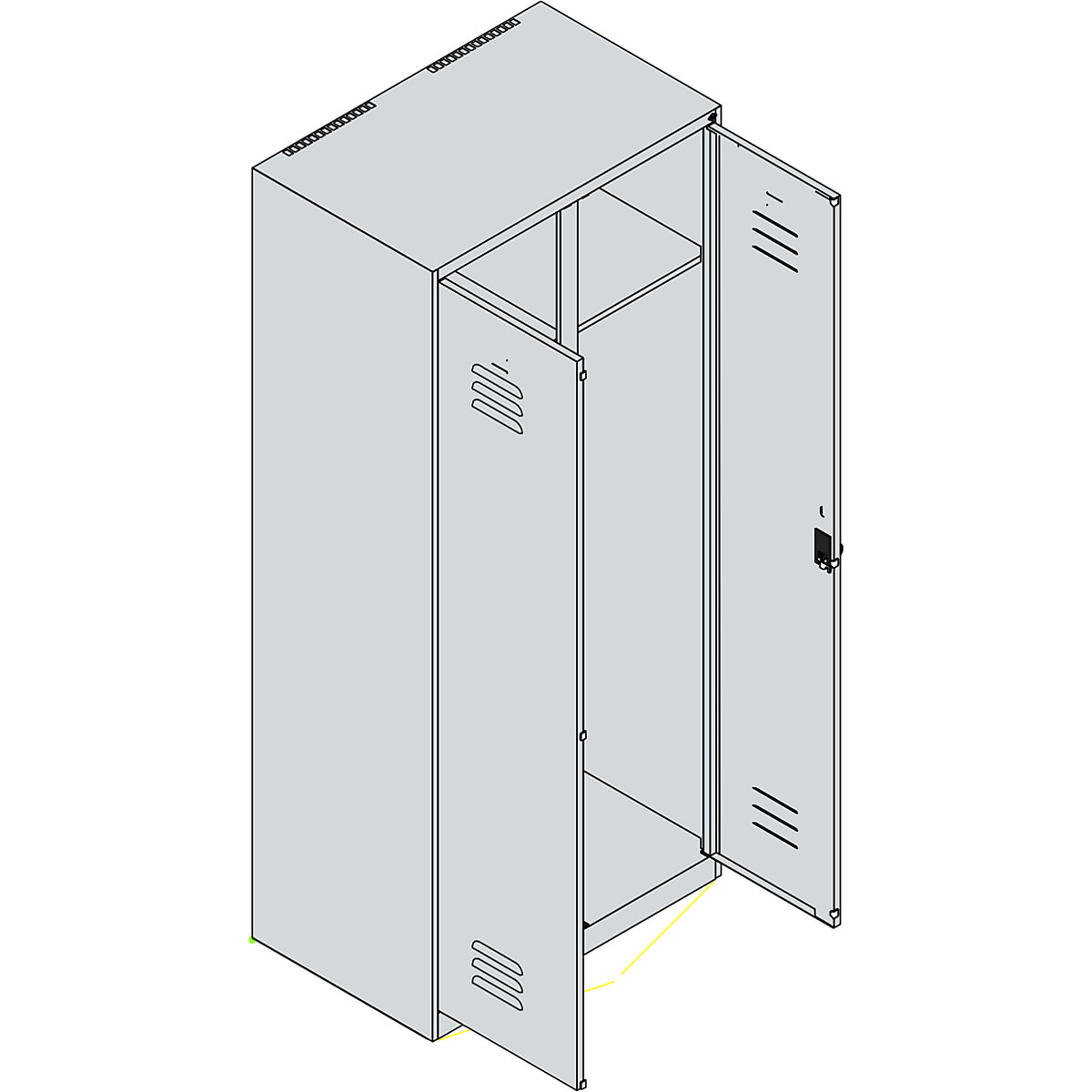 Vestiar pentru haine curate și murdare Classic PLUS – C+P (Imagine produs 3)-2